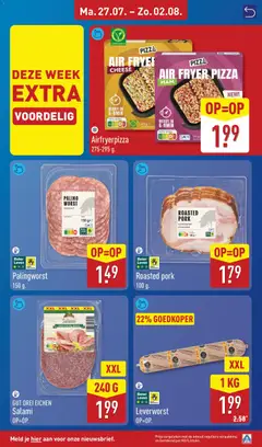 Air fryer pizza ham, Air fryer pizza ham - Voorbeeld van een folder van Aldi, geldig van 27-07-2026 | Pagina: 11