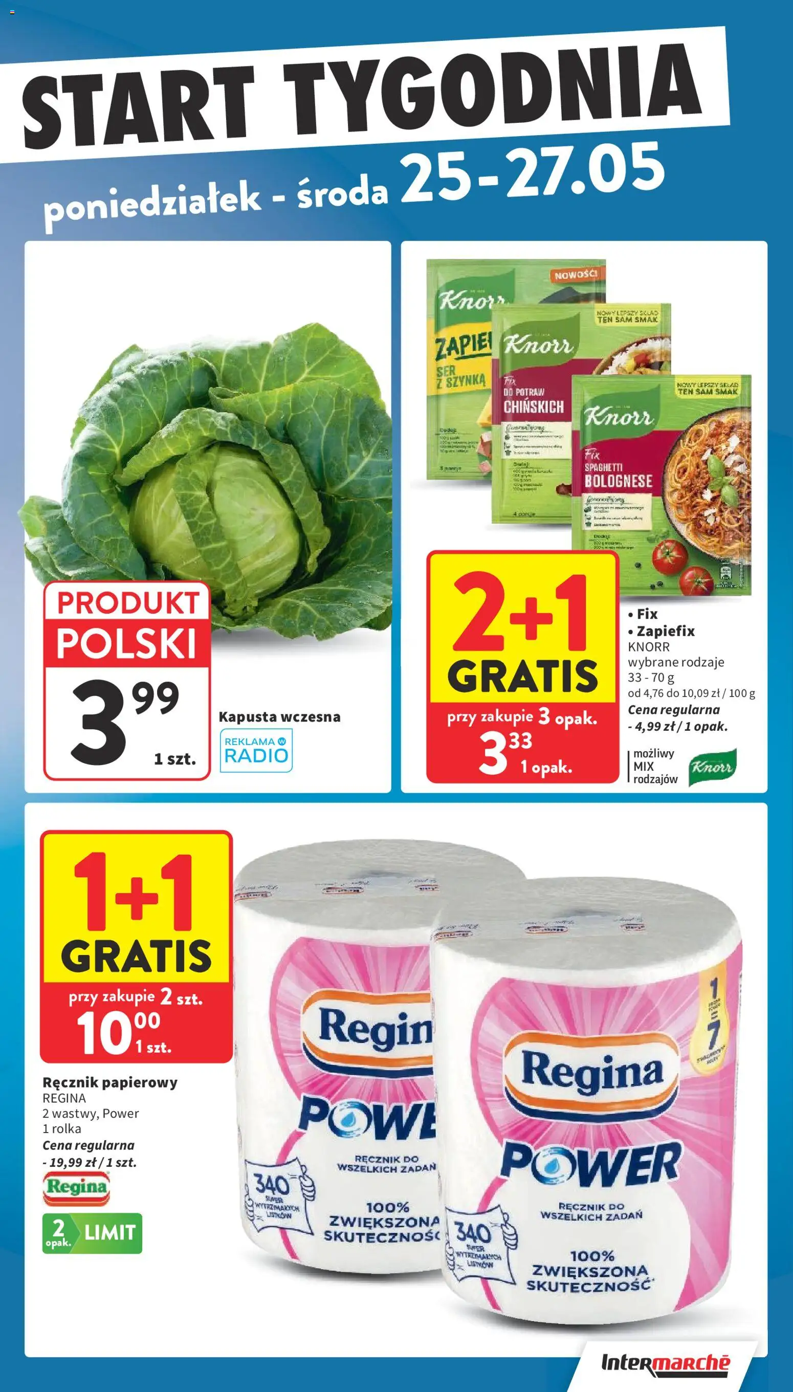 Intermarche gazetka od 21.05.2026 | Strona: 43 | Produkty: Kapusta, Radio, Szynka, Ręcznik papierowy