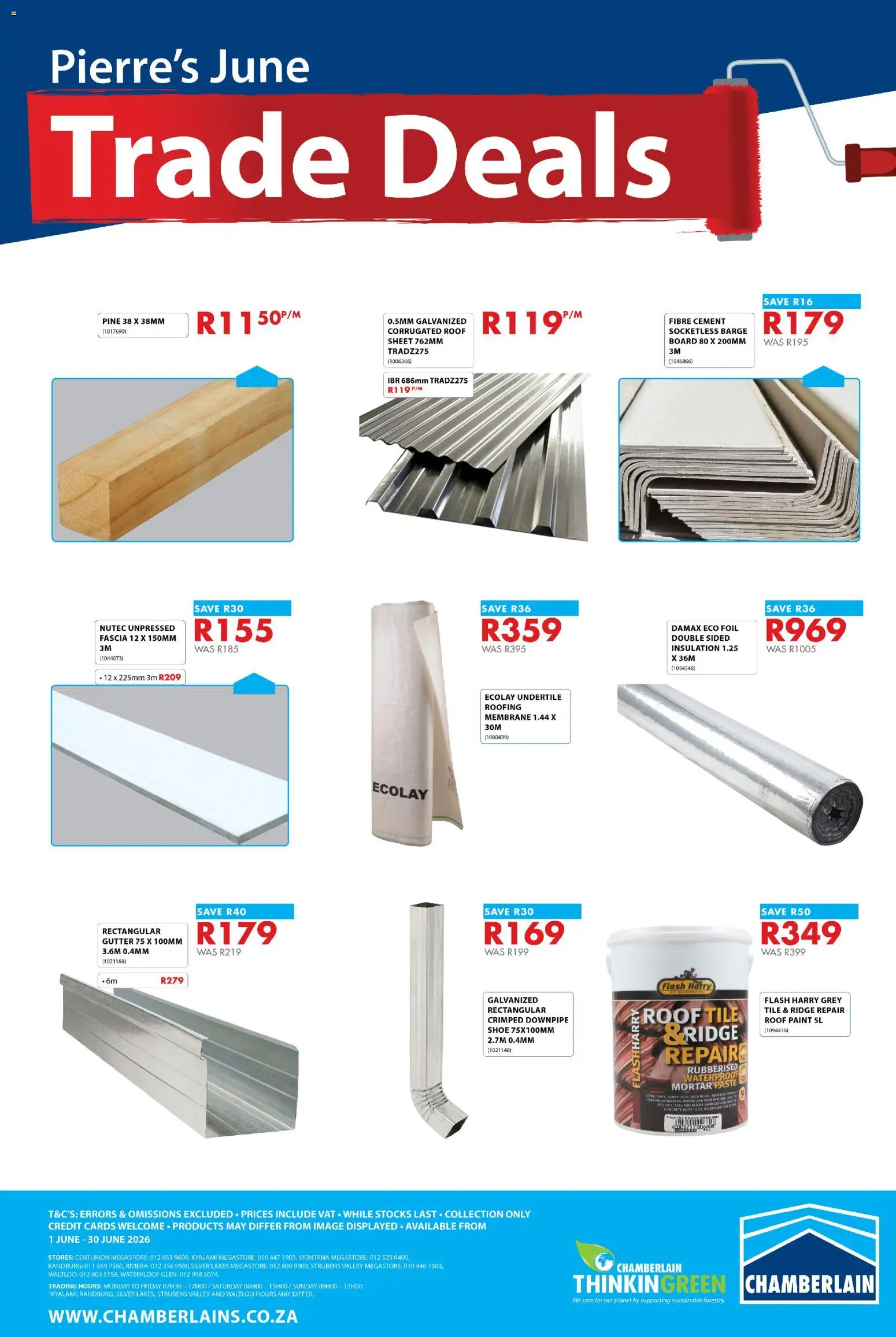 New Chamberlain catalogue – valid from 01.06.2026 | Page: 2 | Products: Paint, Cement