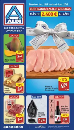 Vista previa Aldi folleto Canarias válido desde el 14/09/2026