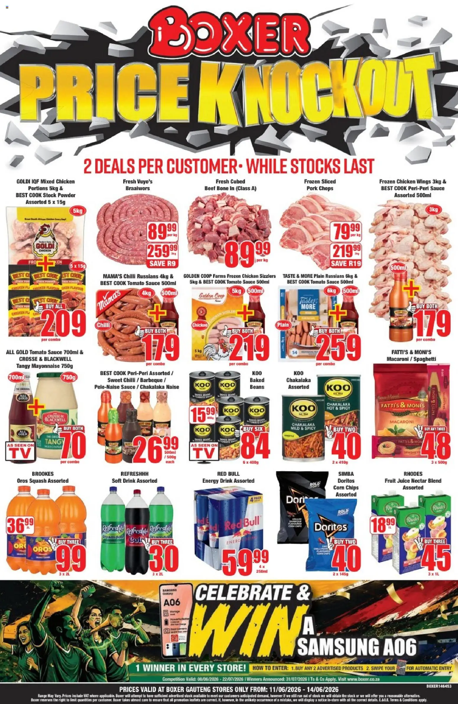 New Boxer catalogue – valid from 11.06.2026 | Page: 1 | Products: Baked beans, Chicken, Powder, Mayonnaise