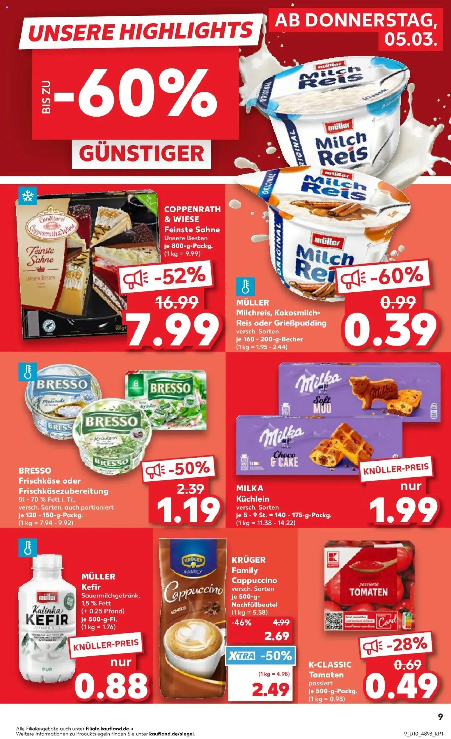 Kaufland Prospekt Lutherstadt Wittenberg	 – gültig ab 02.03.2026 | Seite: 21 | Produkte: Tomaten, Bresso, Sahne, Frischkase