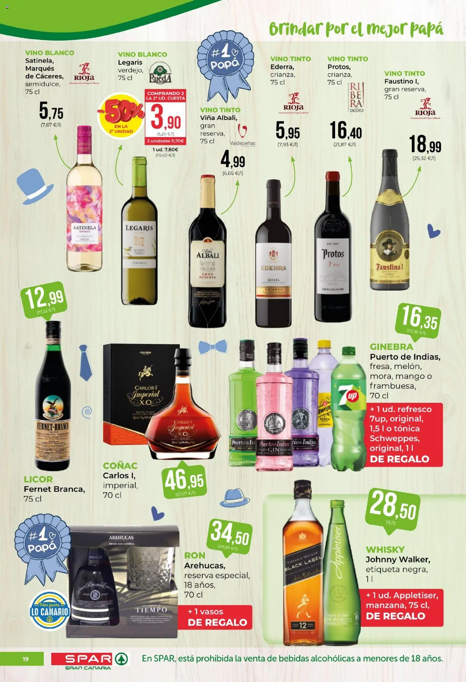 Spar folleto │ válido desde el 06.03.2026 | Página: 19 | Productos: Vasos, Ginebra, Whisky, Ρούτερ