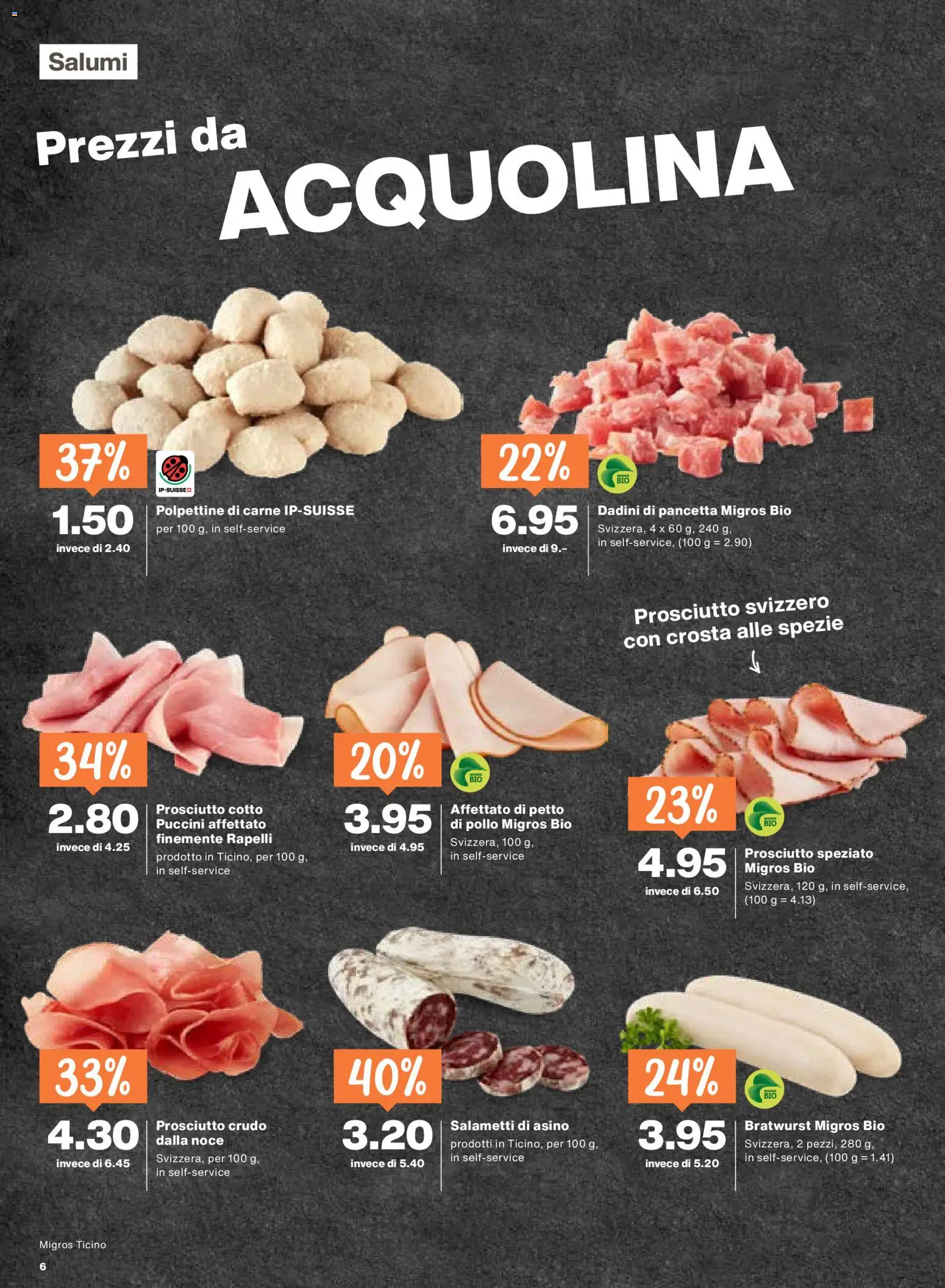 Migros aktionen IT – gültig ab 08.10.2026 | Seite: 6 | Produkte: Salami