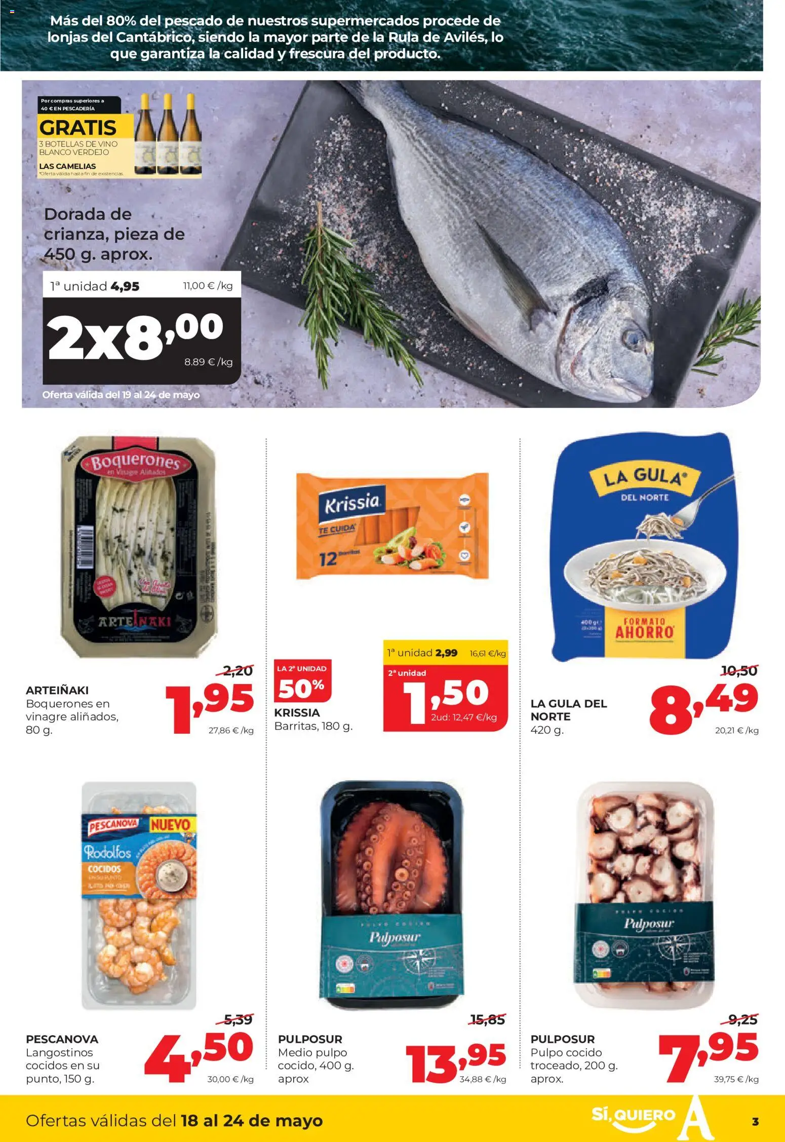 Alimerka folleto Castilla y León │ válido desde el 18.05.2026 | Página: 3 | Productos: Vino, Pescado, Té, Δεξαμενή
