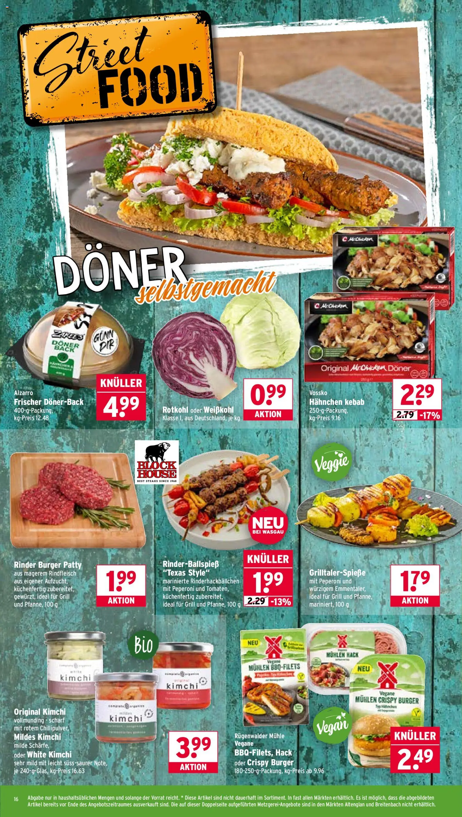 Wasgau Prospekt – gültig ab 26.05.2026 | Seite: 16 | Produkte: Grill, Hahnchen, Rotkohl, Rindfleisch