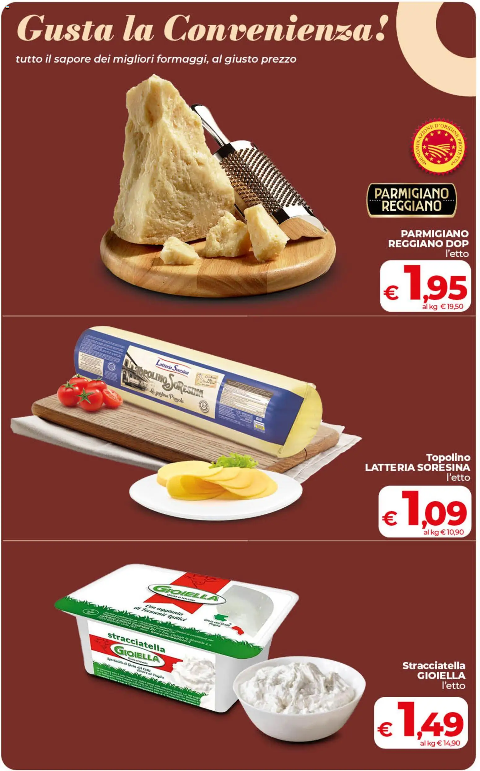 Volantino COOP del 19.05.2026 | Pagina: 10 | Prodotti: Provola, Parmigiano reggiano, Parmigiano, Stracciatella