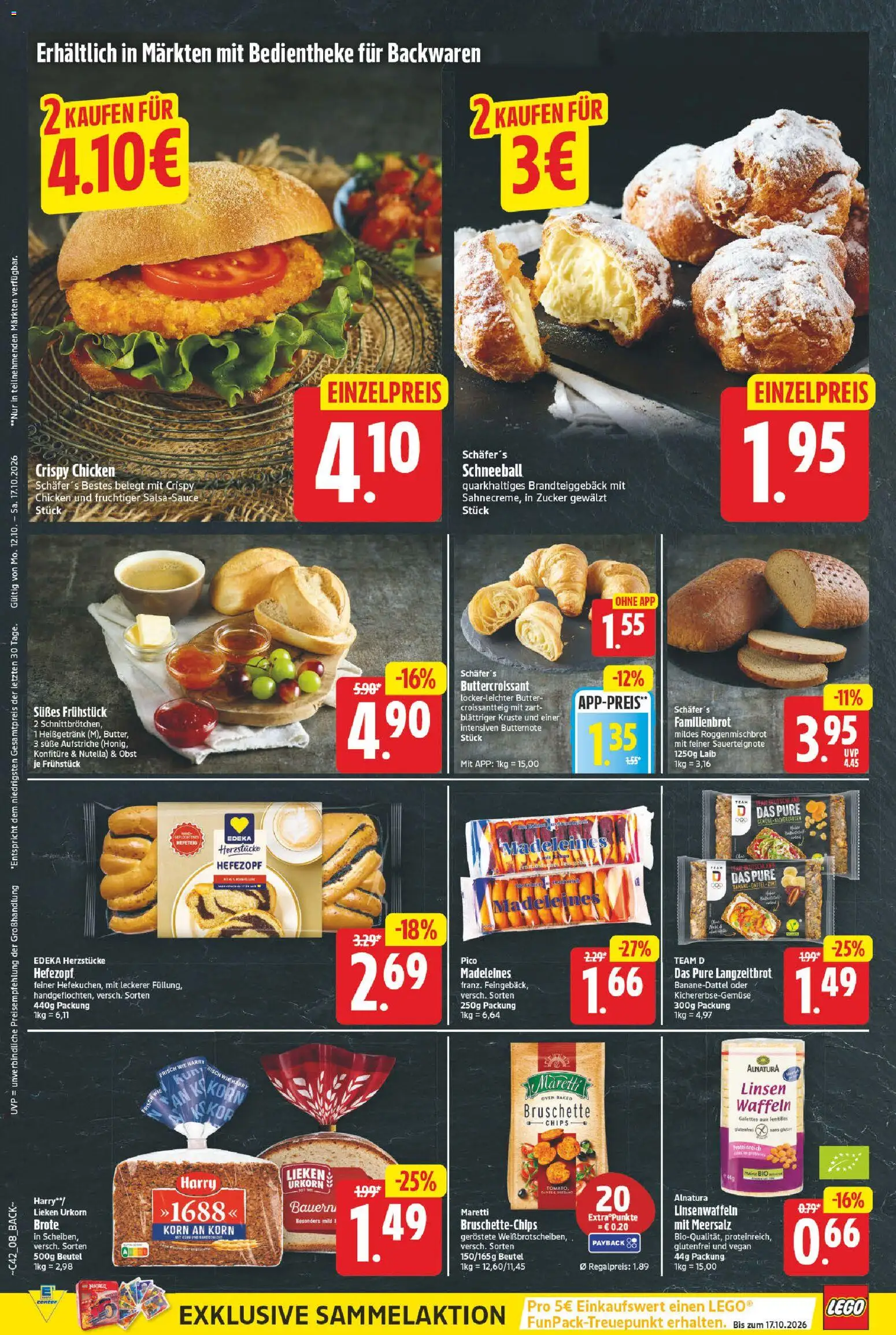 E center Prospekt – gültig ab 12.10.2026 | Seite: 8 | Produkte: Butter, Waffeln, Nutella, Madeleines