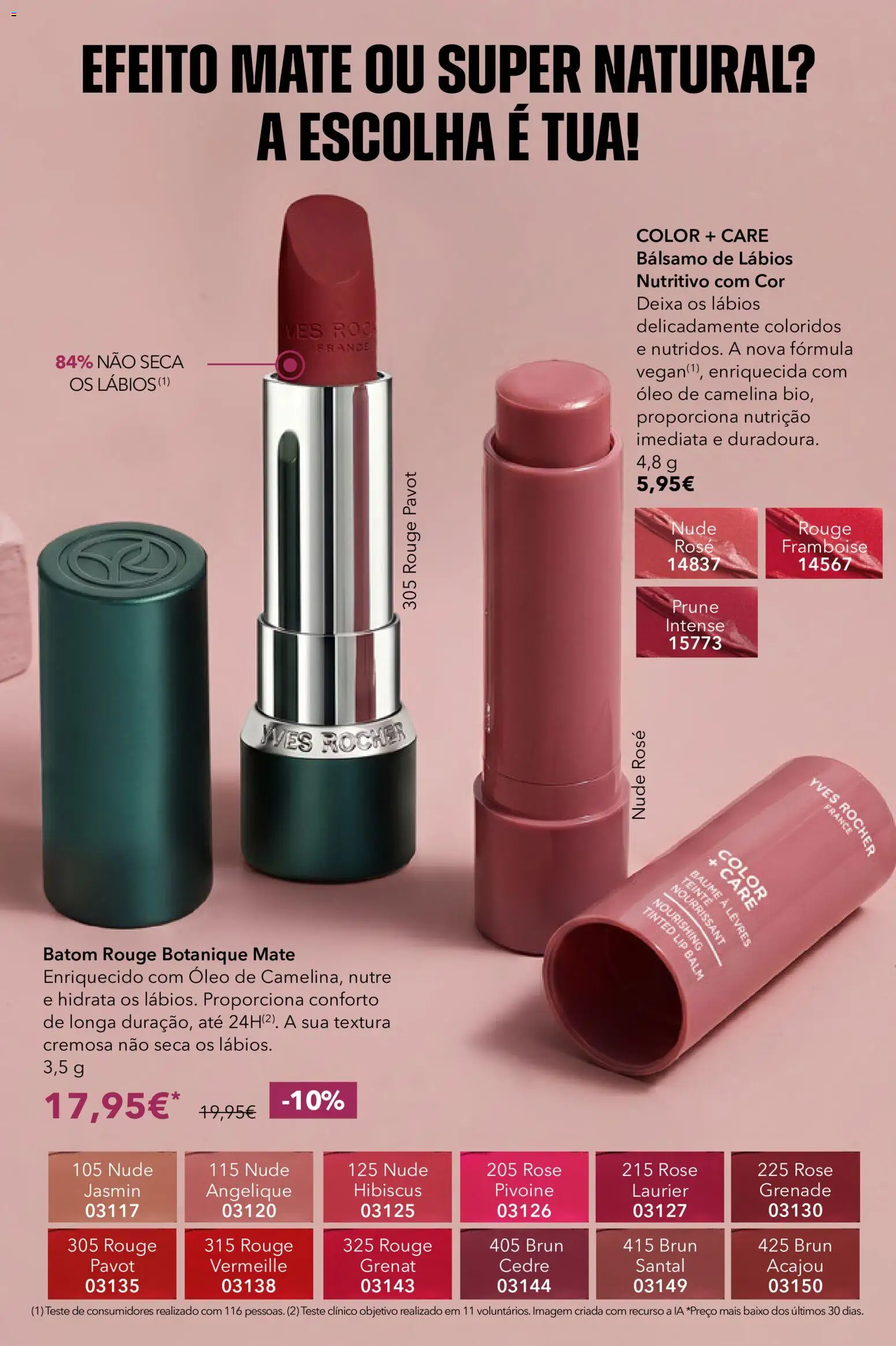 Yves Rocher Catalogo 13 │ válido de 21/10/2026 | Página: 21 | Produtos: Batom, Óleo