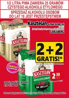 Pogląd oferty "Prim Market promocja - Piwo Kasztelan" - ważna od 17.07.2026