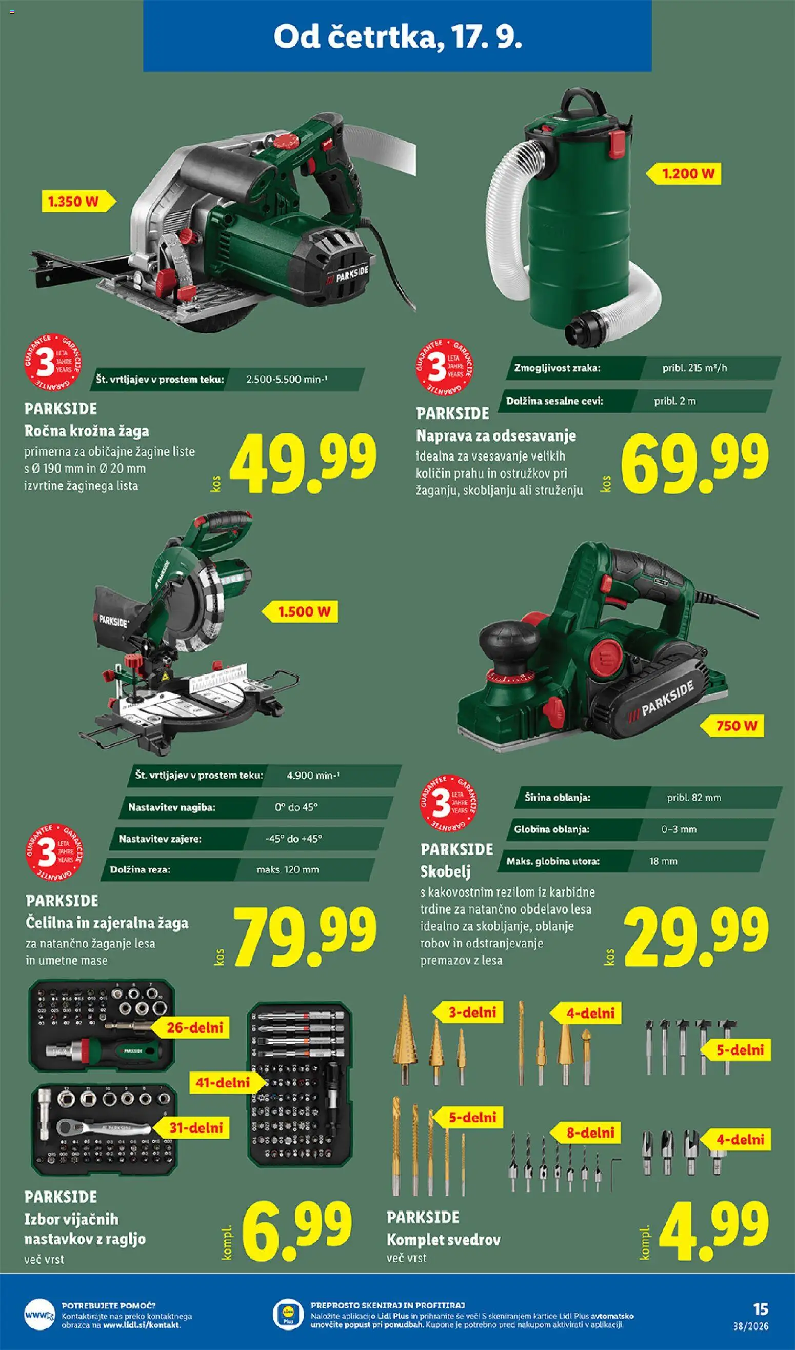 Novi Lidl katalog ponudbe – veljaven od 17.09.2026 | Stran: 25 | Izdelki: Krožna žaga
