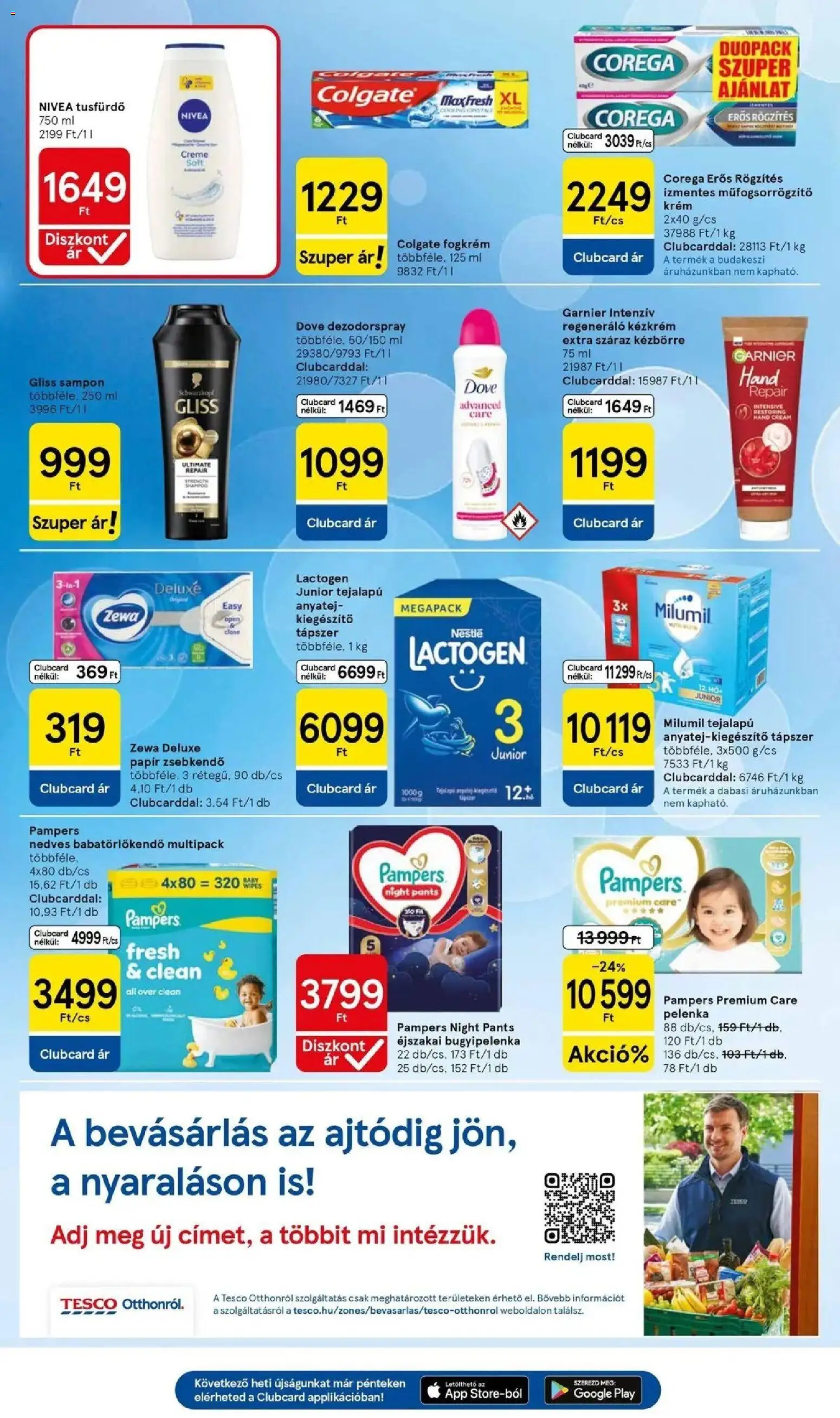 Tesco akciós ujság - amely érvényes a következő dátumtól: 2026.08.13. | Oldal: 7 | Termékek: Zsebkendő, Corega, Nivea, Sampon