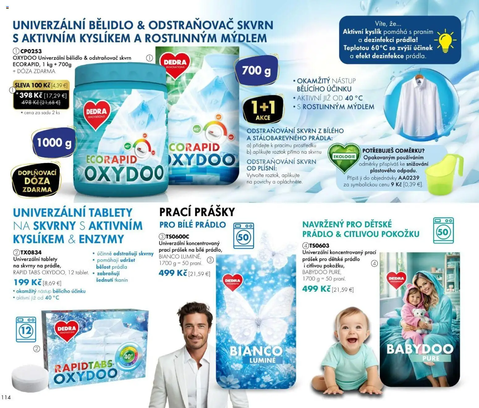 Nové Dedra akcie – leták je platný od 01.08.2026 | Strana: 14 | Produkty: Odstraňovač škvŕn