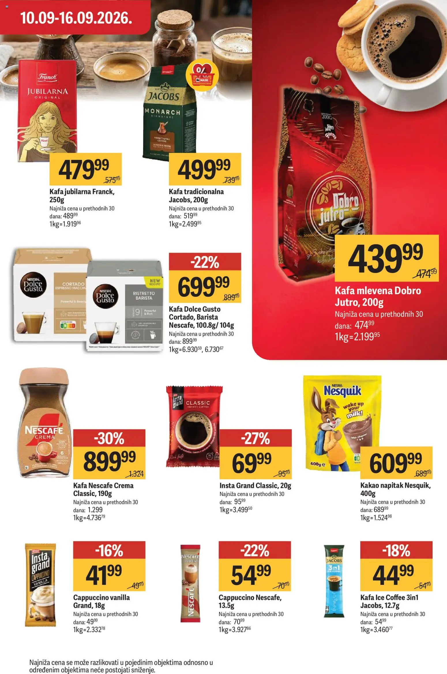 Maxi katalog - važi od 10.09.2026 | Strana: 36 | Proizvode: Kakao, Kafa, Nescafé, Nesquik