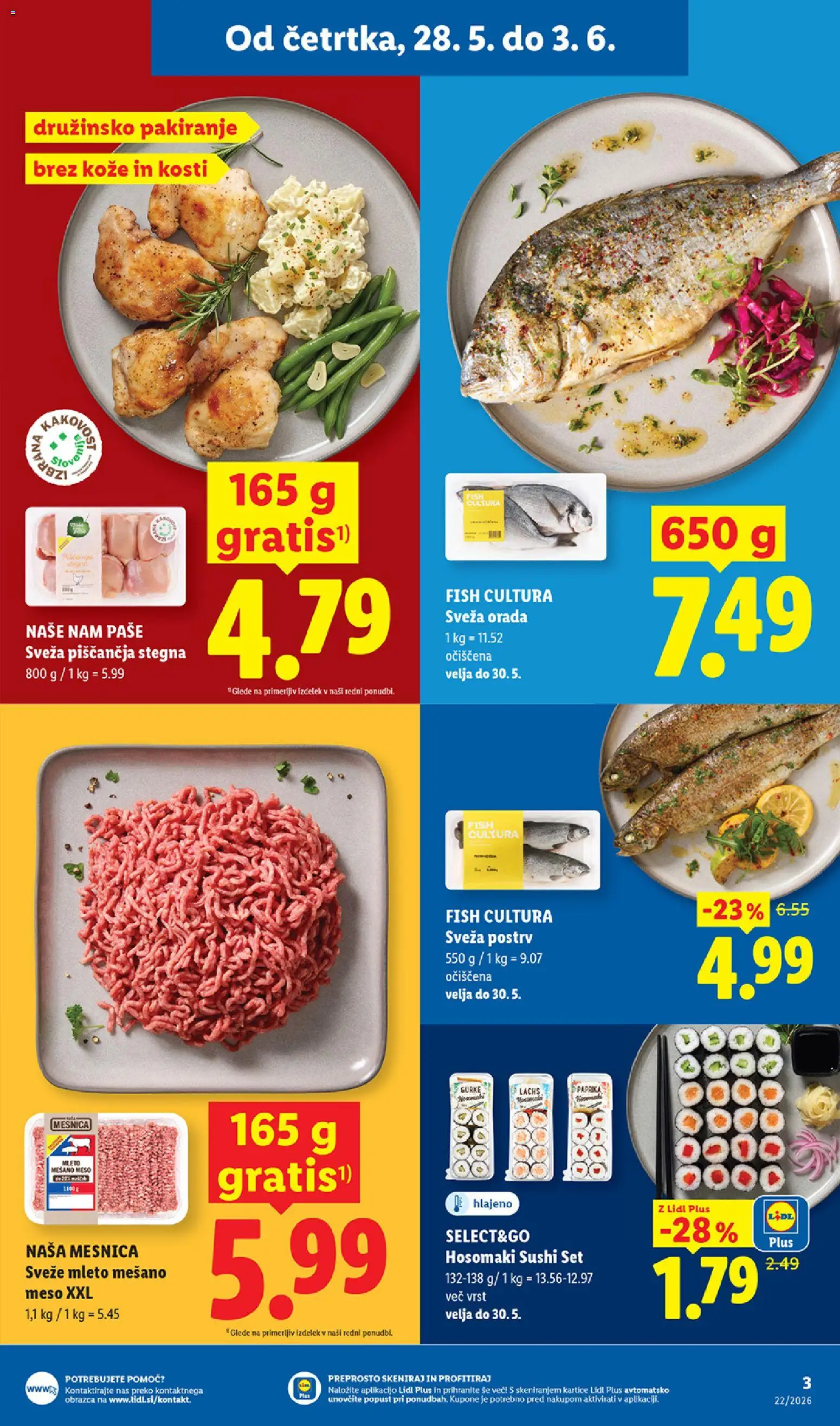 Novi Lidl katalog ponudbe – veljaven od 28.05.2026 | Stran: 3 | Izdelki: Paprika, Postrv, Orada