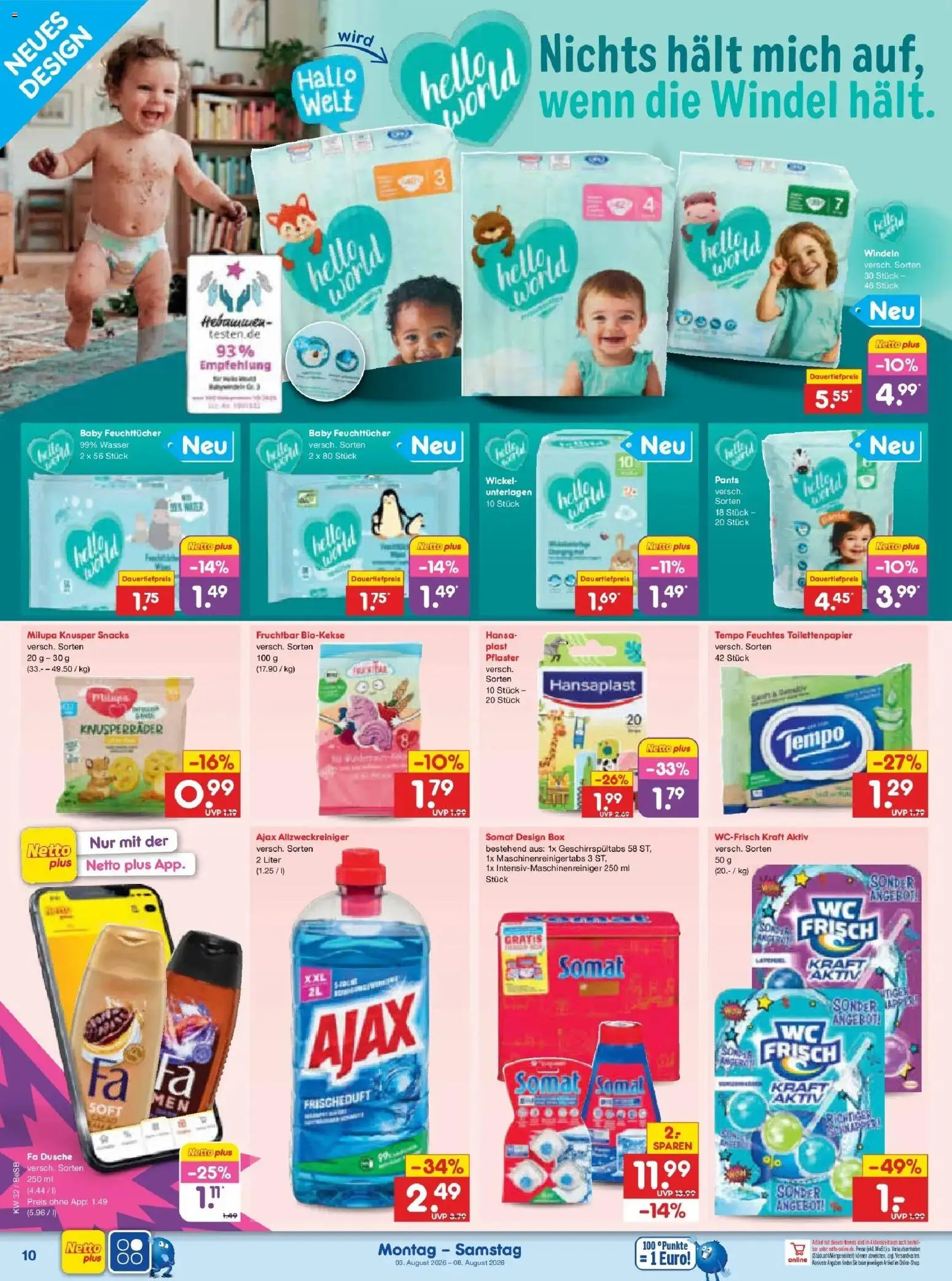 Netto Marken-Discount Prospekt Berlin-Prenzlauer Berg – gültig ab 03.08.2026 | Seite: 20 | Produkte: Dusche, Wasser, Tempo, Feuchtes Toilettenpapier