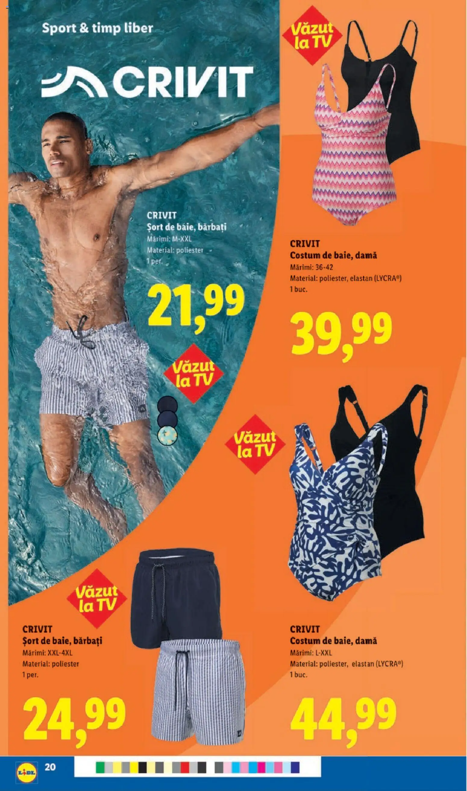 Noul catalog Lidl – valabil de la 15.06.2026 | Pagină: 20 | Produse: Șort, Costum