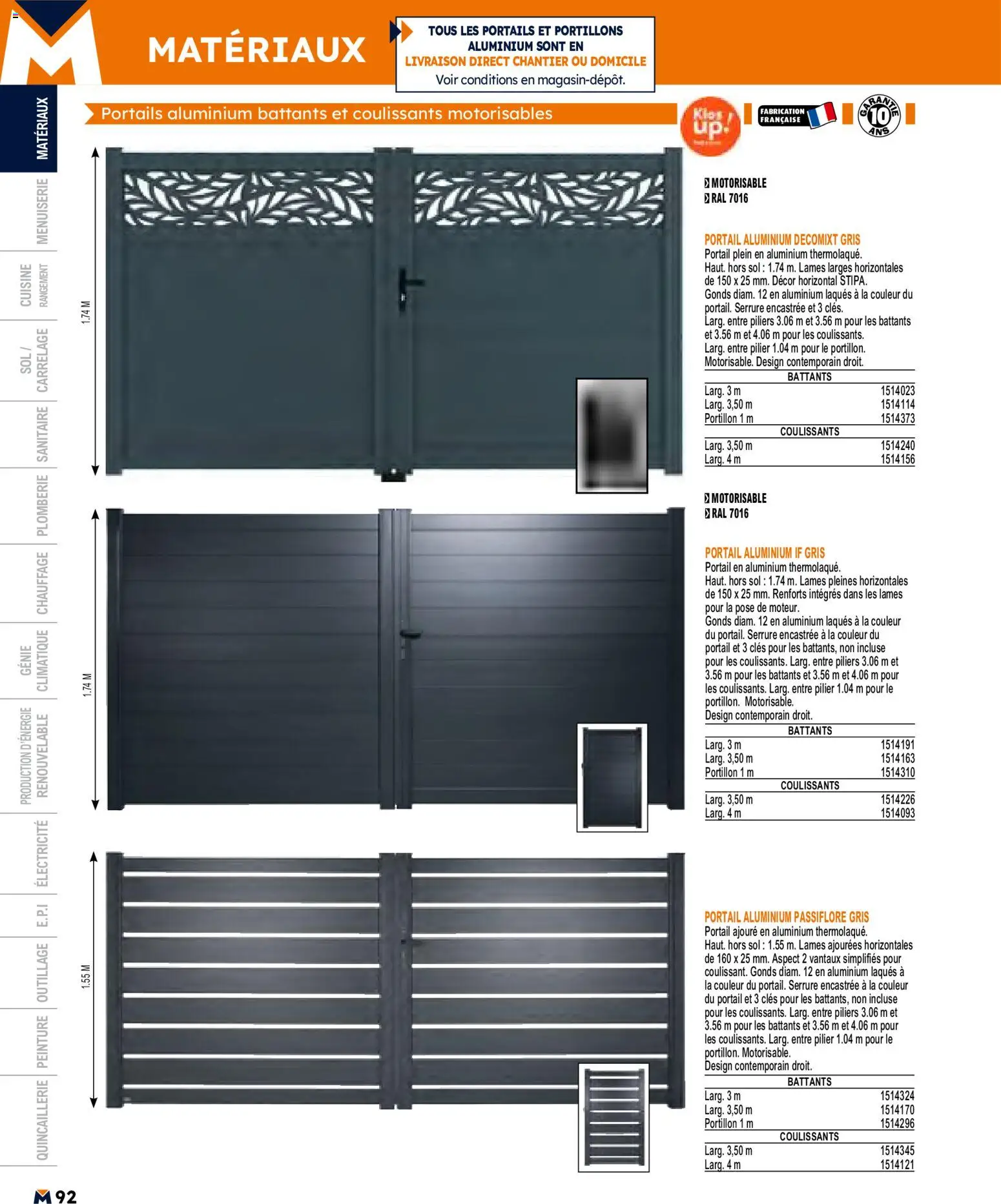 {H1} | Page: 92 | Produits: Portail