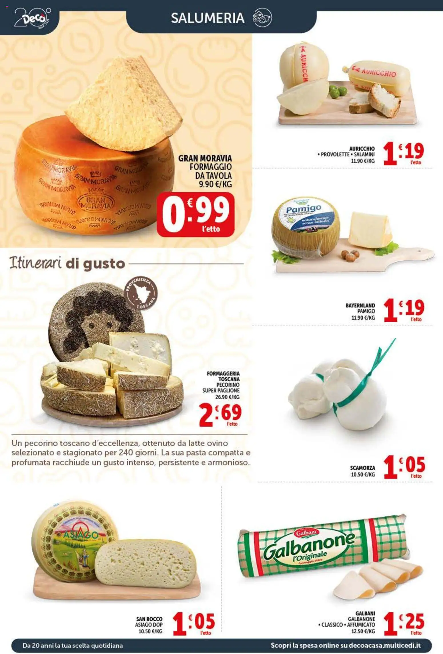 Volantino Decò del 20.05.2026 | Pagina: 2 | Prodotti: Latte, Formaggio, Pecorino, Ovino