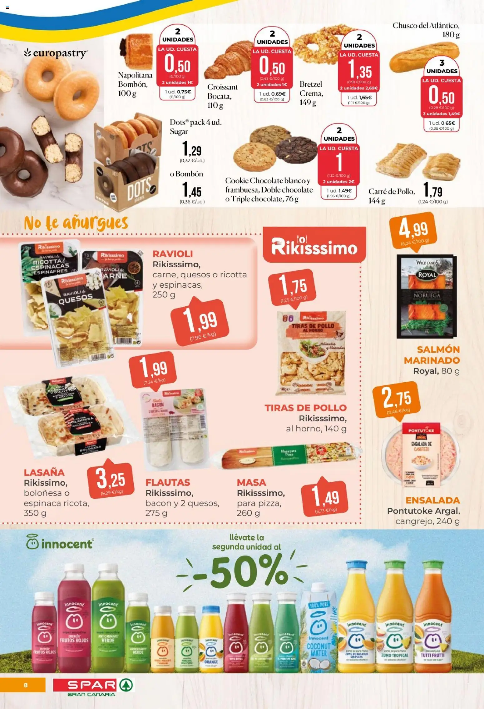 Spar - folleto │ válido desde el 15.05.2026 | Página: 8 | Productos: Espinaca, Πορσελάνη, Ροζ πιπέρι, Lasaña