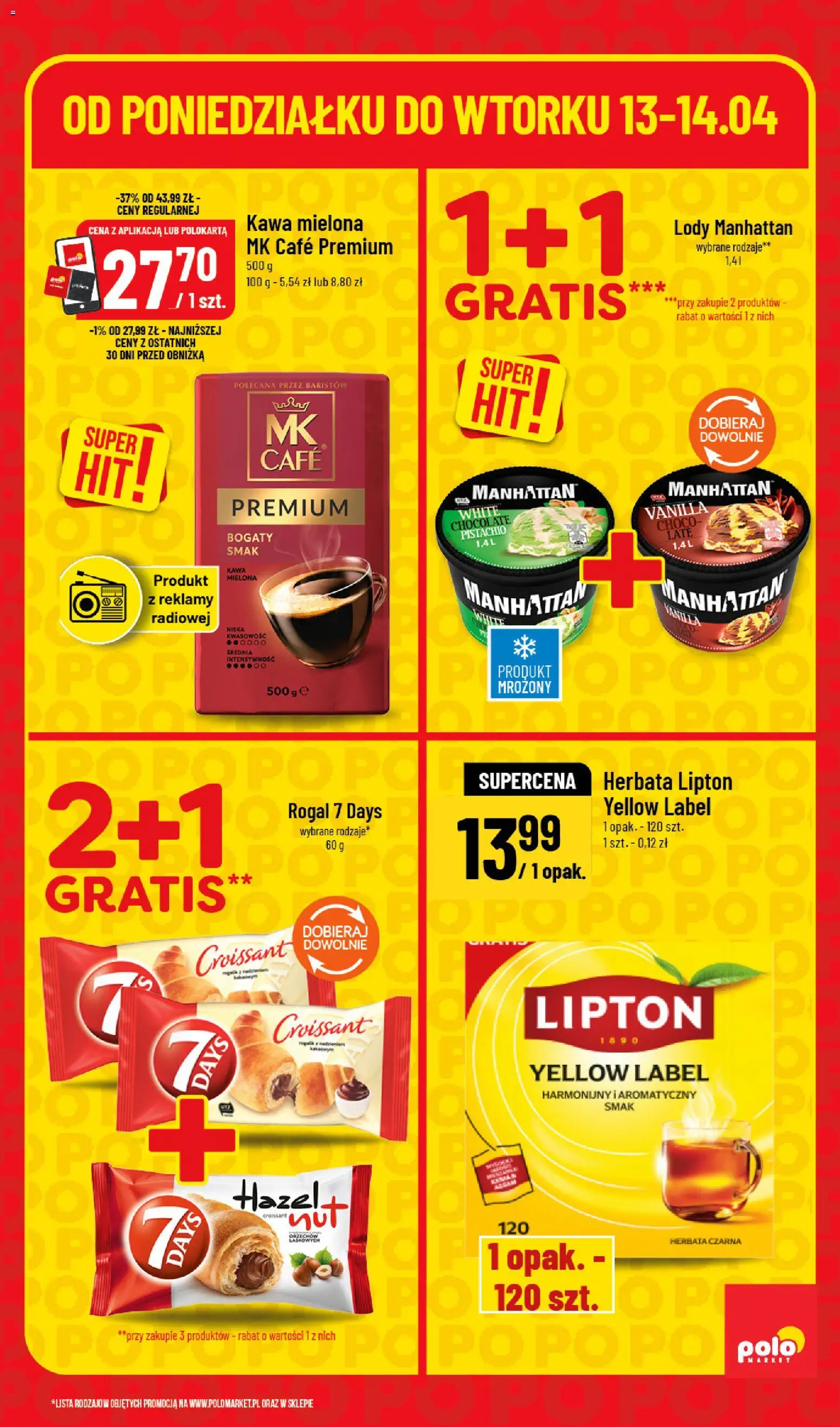 POLOmarket gazetka - Super Hity od 13.04.2026 | Strona: 5 | Produkty: Lody manhattan, Kawa, Herbata, Lody
