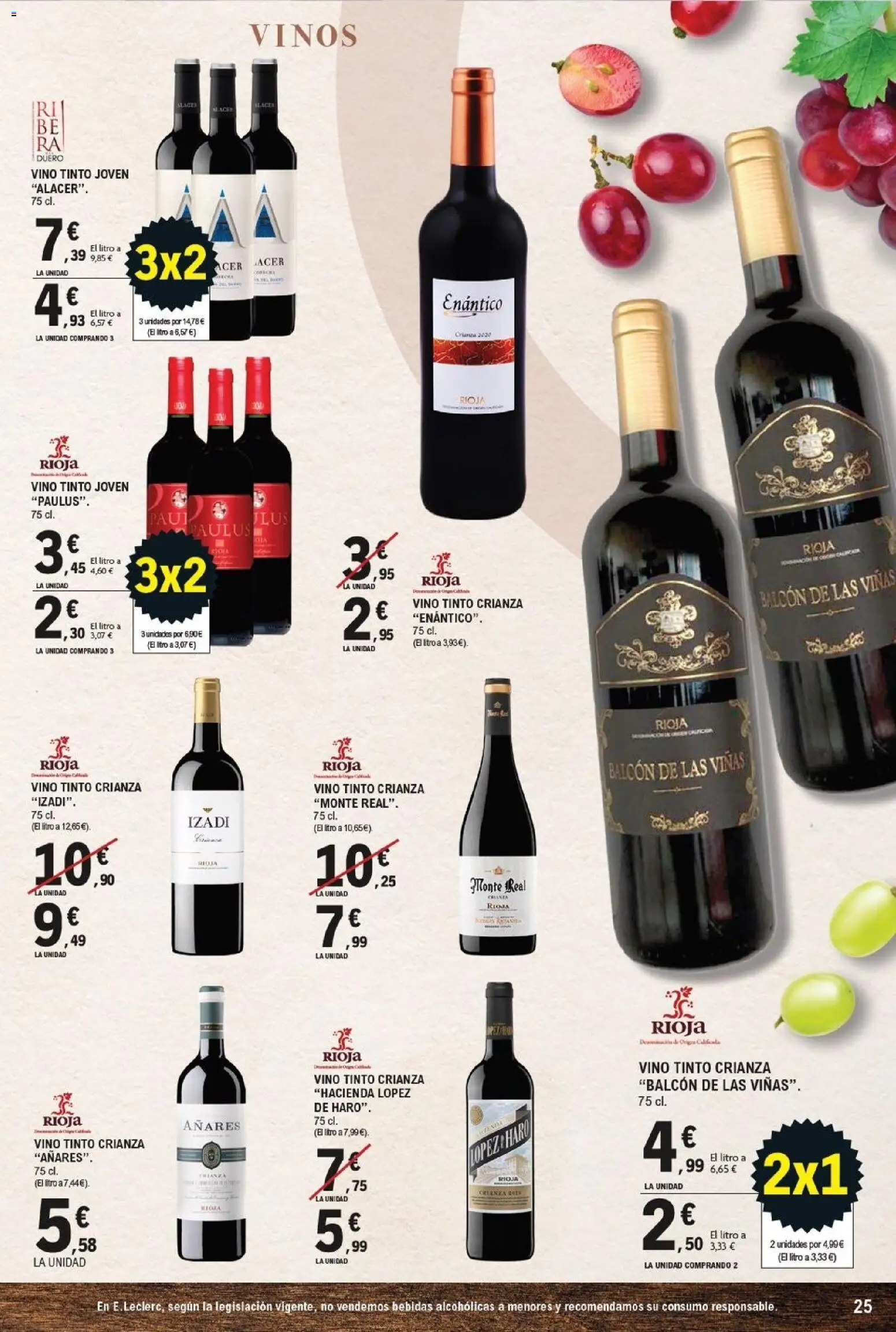 E.Leclerc - Soria │ válido desde el 16/09/2026 | Página: 24 | Productos: Vino tinto, Vino, Bebidas