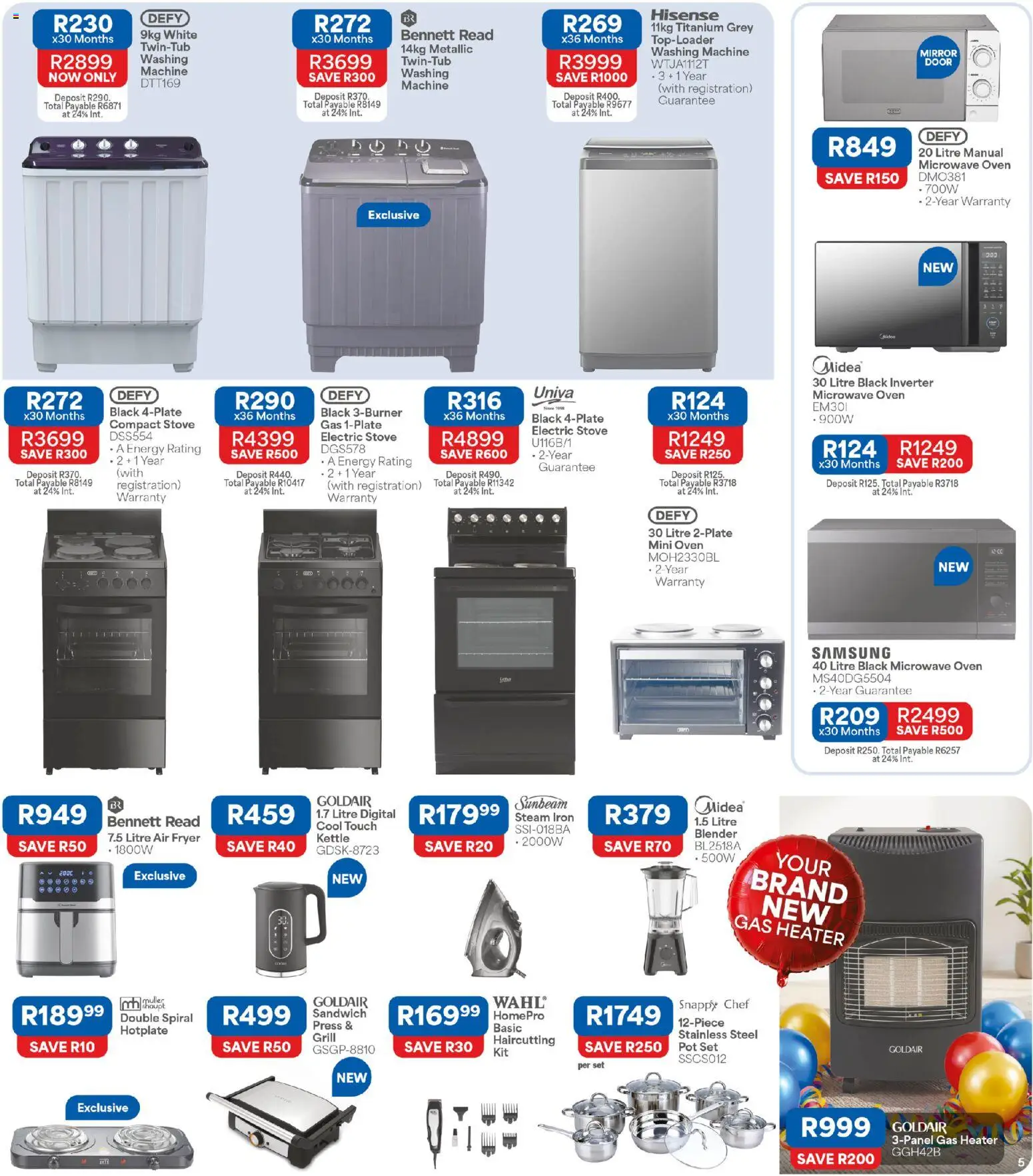 New OK Furniture catalogue – valid from 24/06/2026 | Page: 5 | Products: Press, Mirror, Blender, Air fryer