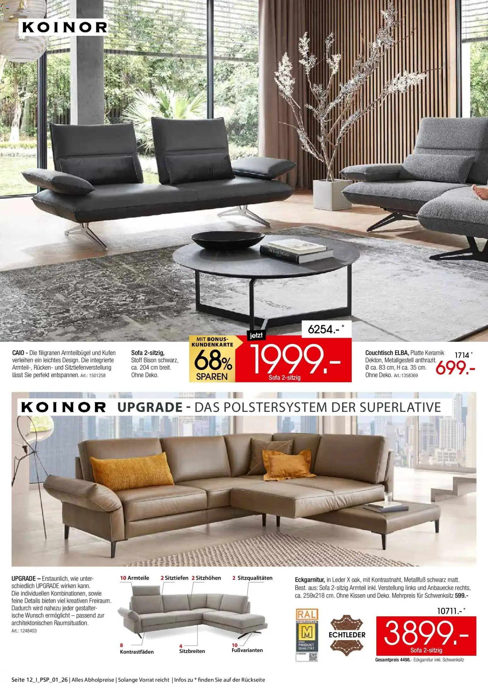 Zurbrüggen - Zurbrüggen: Polstermöbel Spezial (ab 26.10.2026) zum Blättern | Seite: 12 | Produkte: Kissen, Sofa, Couchtisch