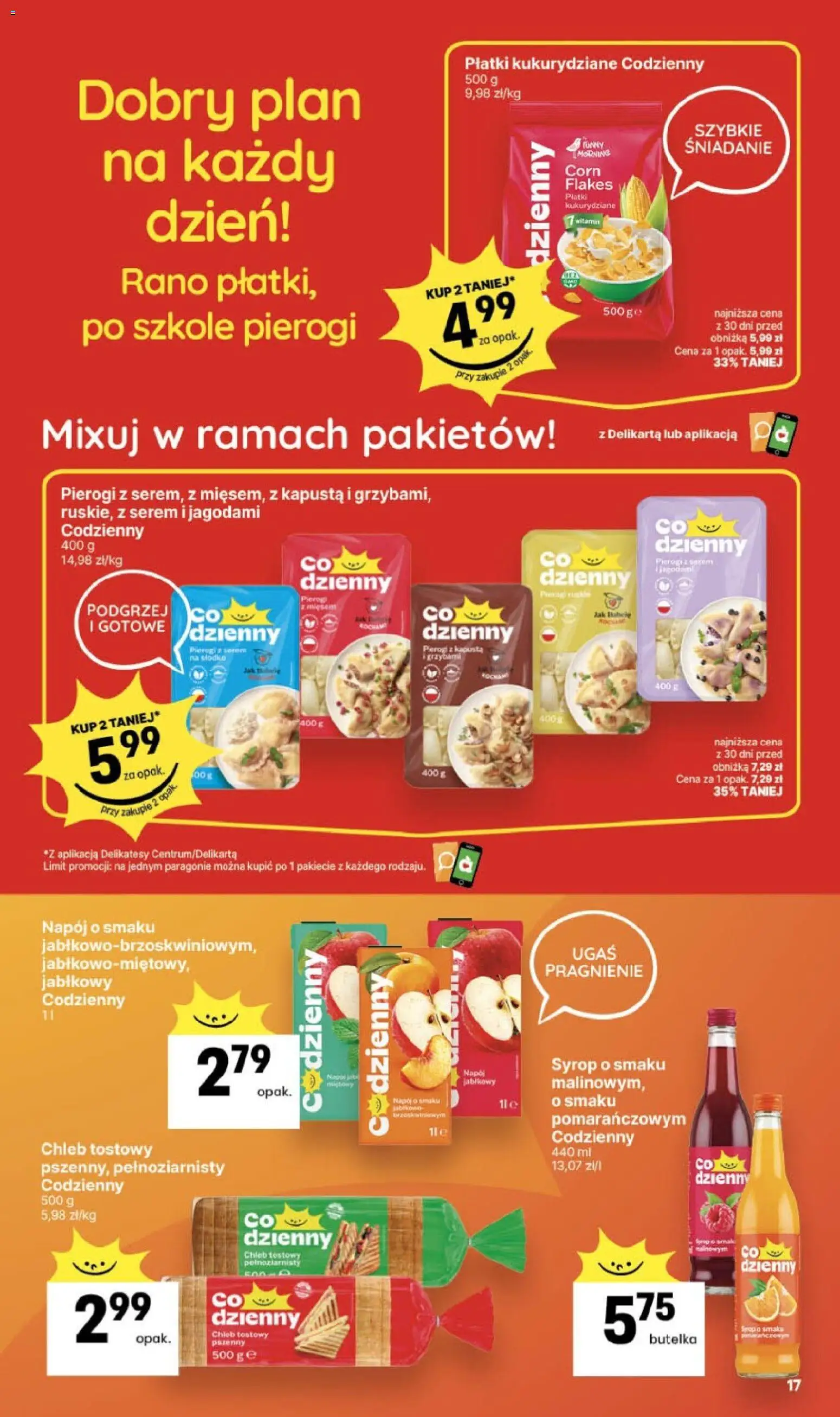 Delikatesy Centrum gazetka od 03.09.2026 | Strona: 17 | Produkty: Chleb tostowy, Płatki kukurydziane, Chleb, Corn Flakes