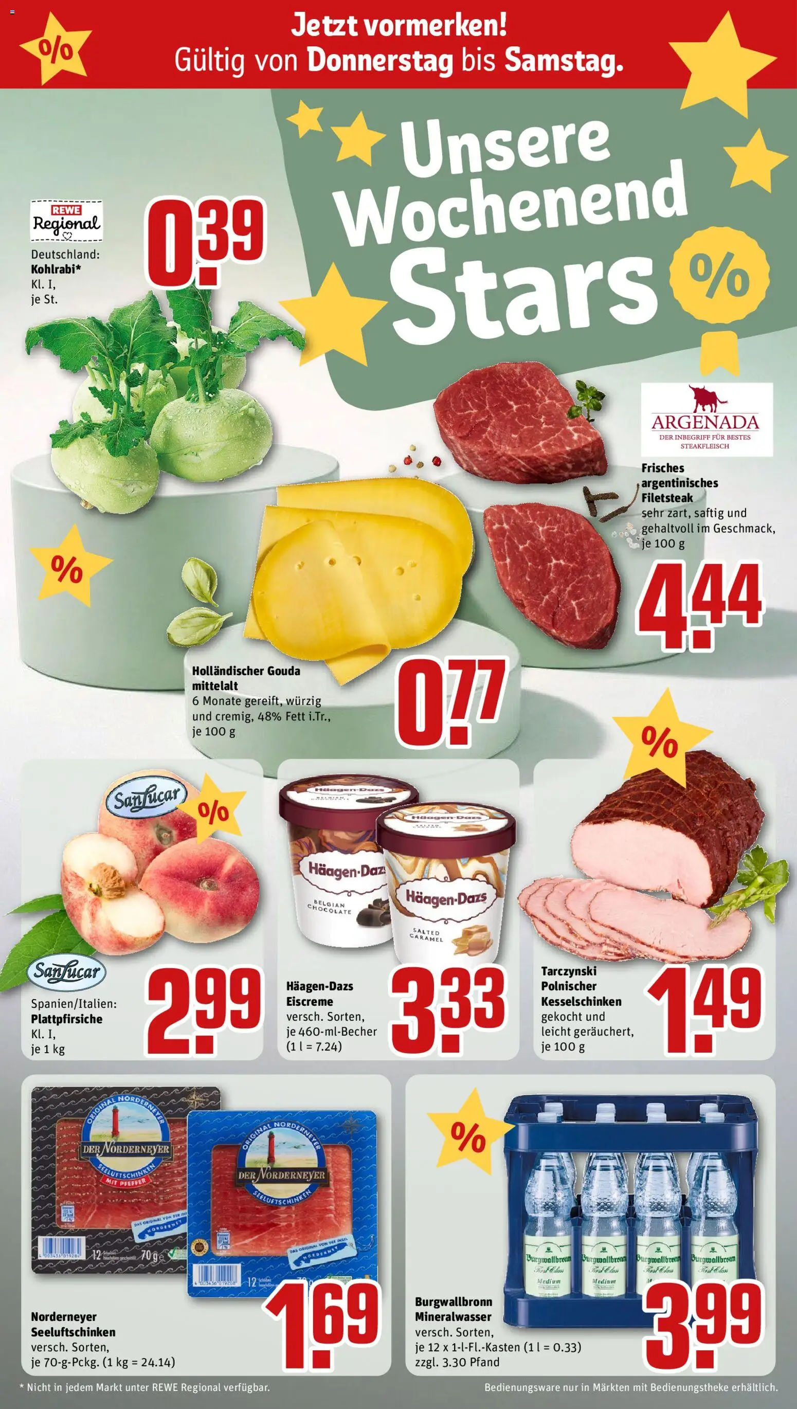 Rewe ihr Kaufpark Prospekt – gültig ab 10.08.2026 | Seite: 32 | Produkte: Gouda, Eiscreme, Mineralwasser, Pfeffer