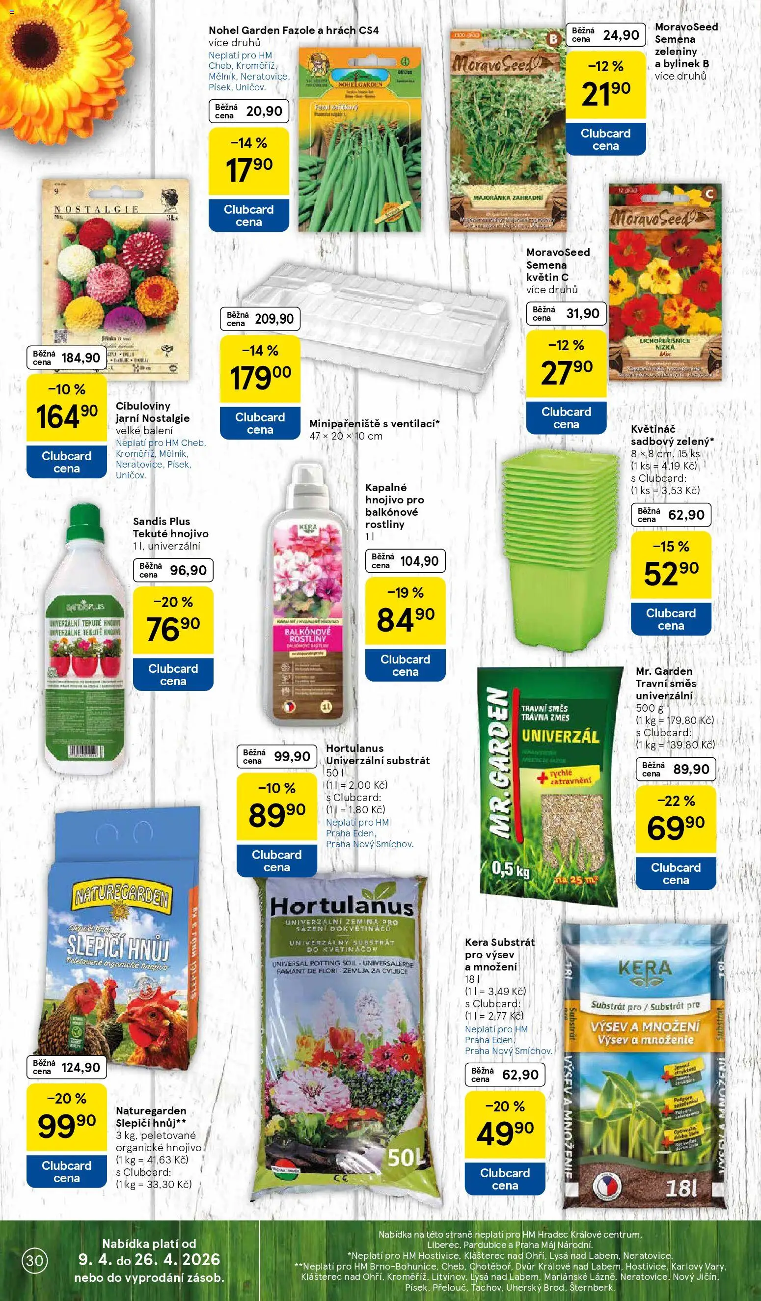 Tesco leták - Hypermarket od 07.04.2026 | Strana: 30 | Produkty: Rostliny, Semena, Fazole, Květináč
