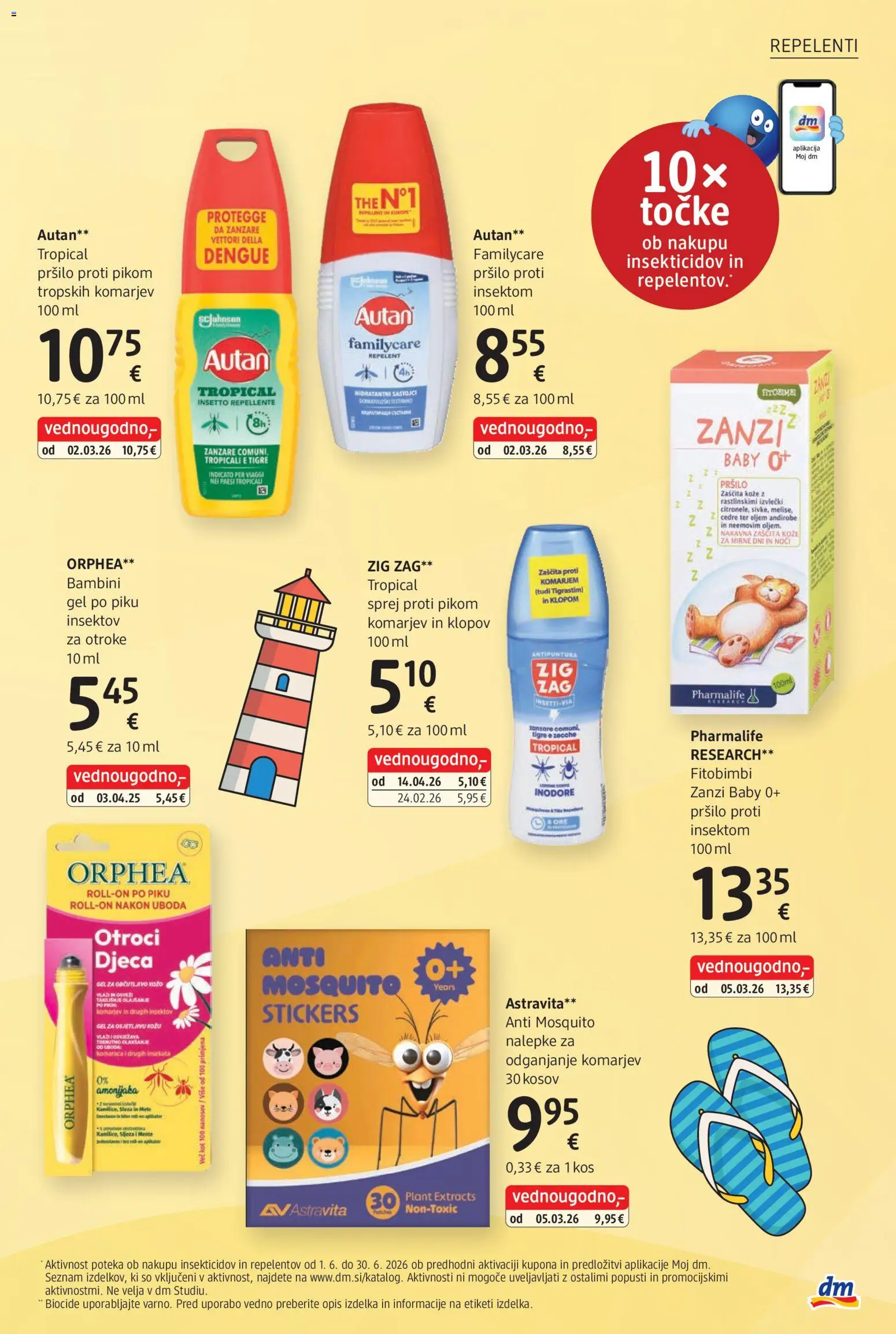 Novi DM Drogerie Markt katalog ponudbe – veljaven od 01.06.2026 | Stran: 9 | Izdelki: Repelent, Kos