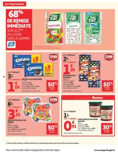 Auchan - Prévisualisation de PITCH CHOCOLAT PASQUIER, 12 brioches, 450 g valide à partir de 07/07/2026 | Page: 10 | Produits: Fraise, Menthe, Chocolat, Biscuits