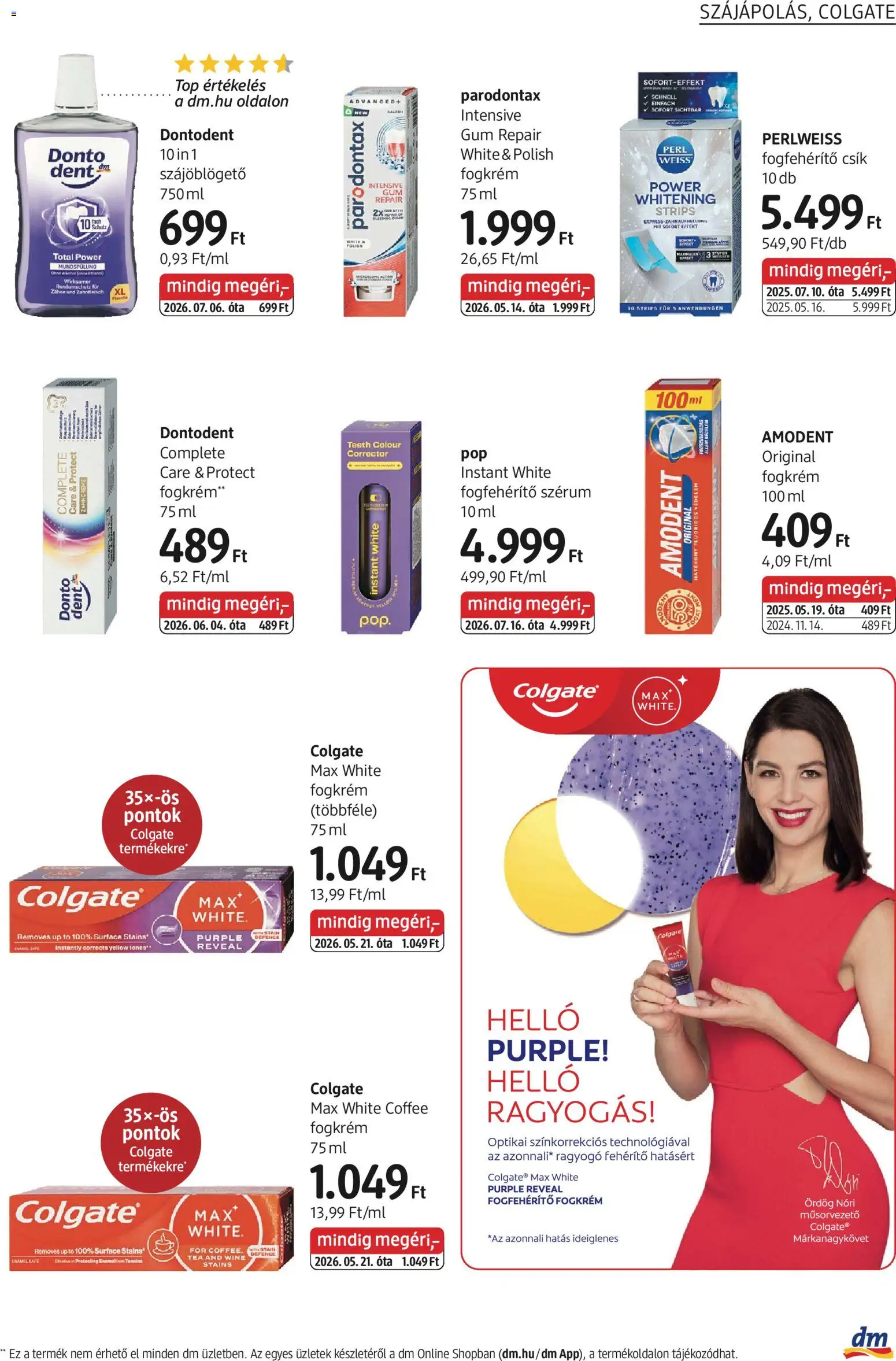 DM Drogerie Markt akciós ujság - amely érvényes a következő dátumtól: 2026.10.29. | Oldal: 15 | Termékek: Colgate, Tea, Fogkrém, Szérum