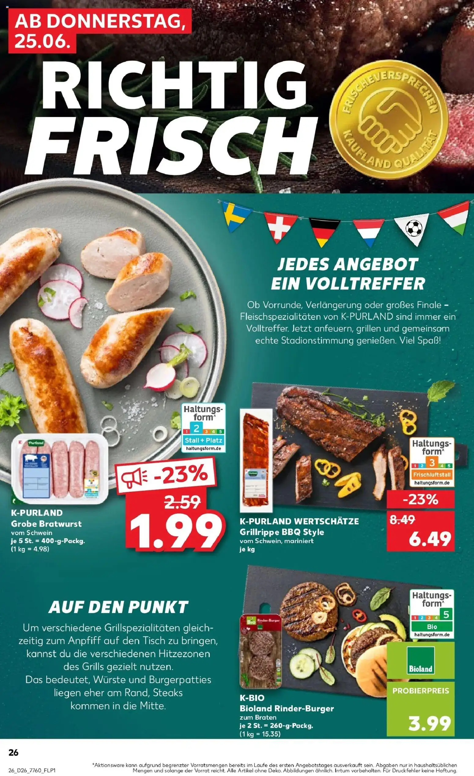 Kaufland Prospekt Burghausen – gültig ab 22.06.2026 | Seite: 35 | Produkte: Tisch, Bratwurst, Burger