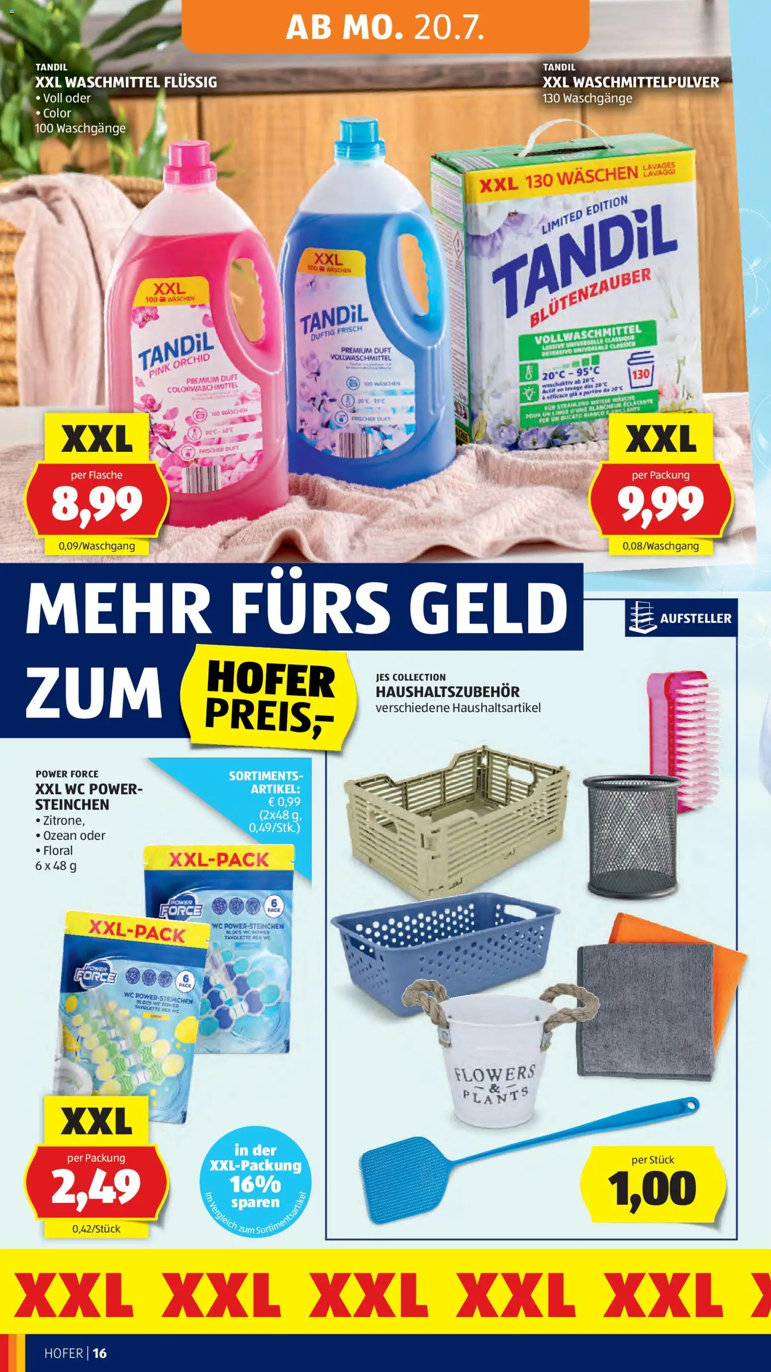 Hofer Flugblatt gültig ab 17.07.2026 | Seite: 22 | Produkte: Zitrone, Duft, Waschmittel