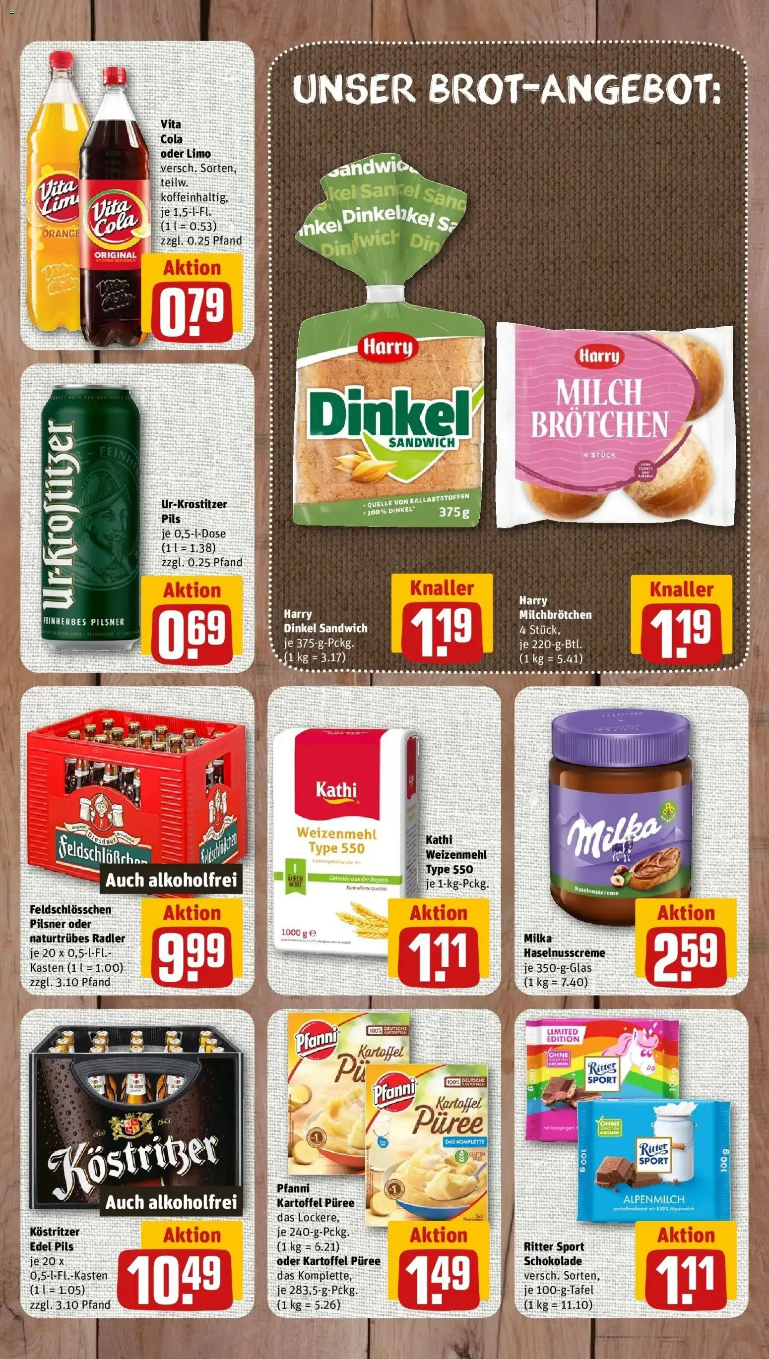 REWE Prospekt ab 26.10.2026 zum Blättern » Angebote | Seite: 8 | Produkte: Kostritzer, Weizenmehl, Radler, Vita cola