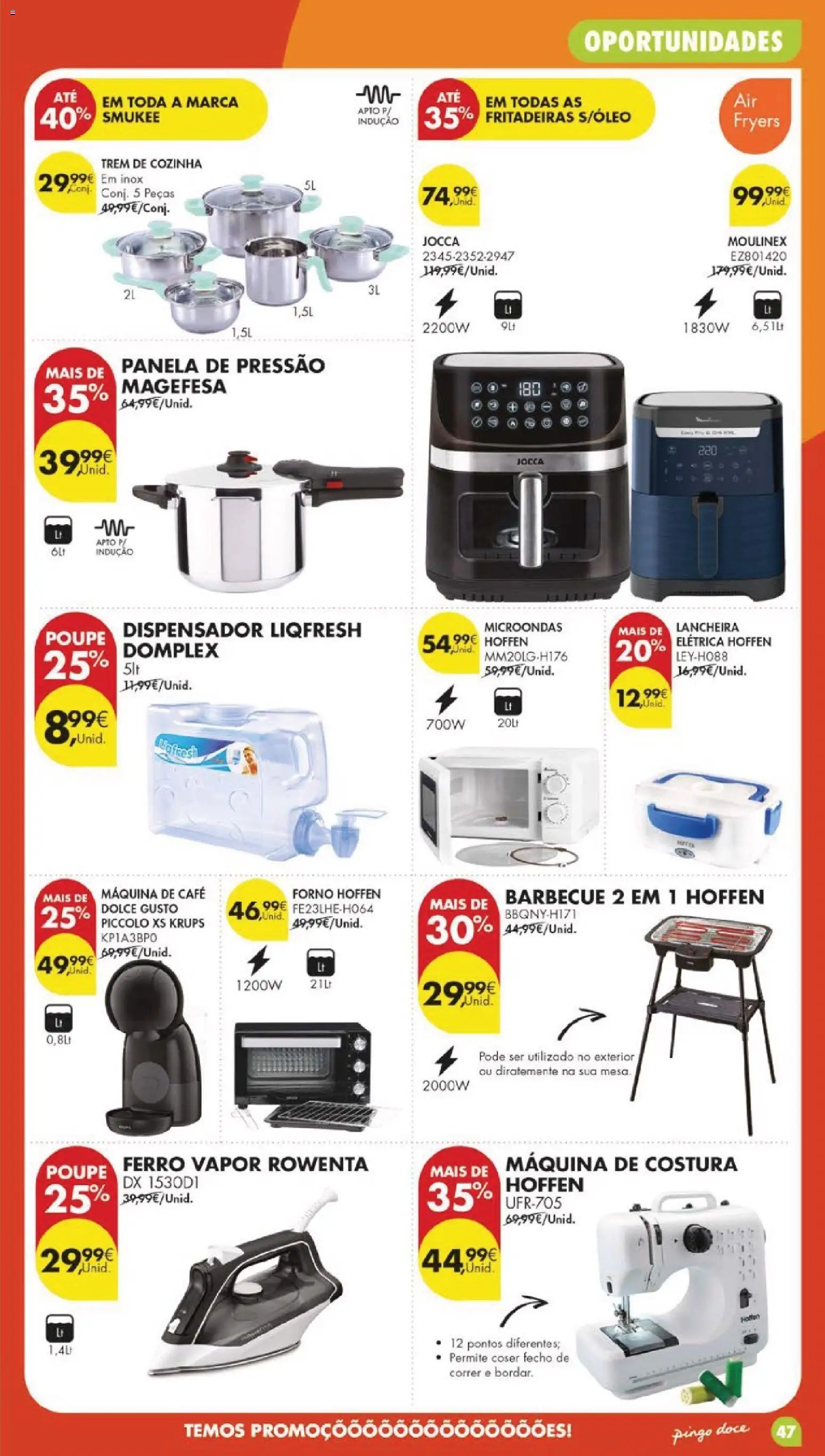 Pingo Doce folheto │ válido de 26.05.2026 | Página: 57 | Produtos: Lancheira elétrica, Microondas, Dolce gusto, Panela de pressão