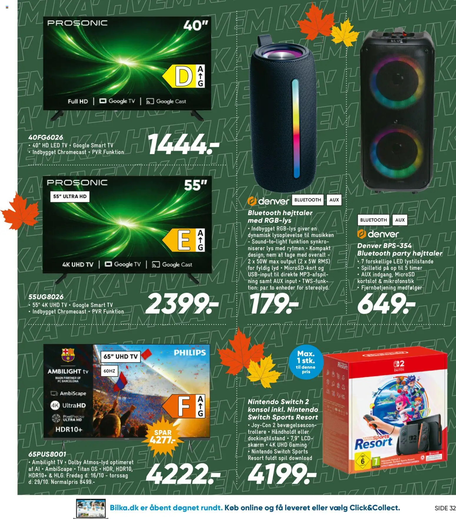 Bilka tilbudsavis – gyldig fra 23/10/2026 | Side: 35 | Produkter: Nintendo Switch, TV, Spil, Højttaler