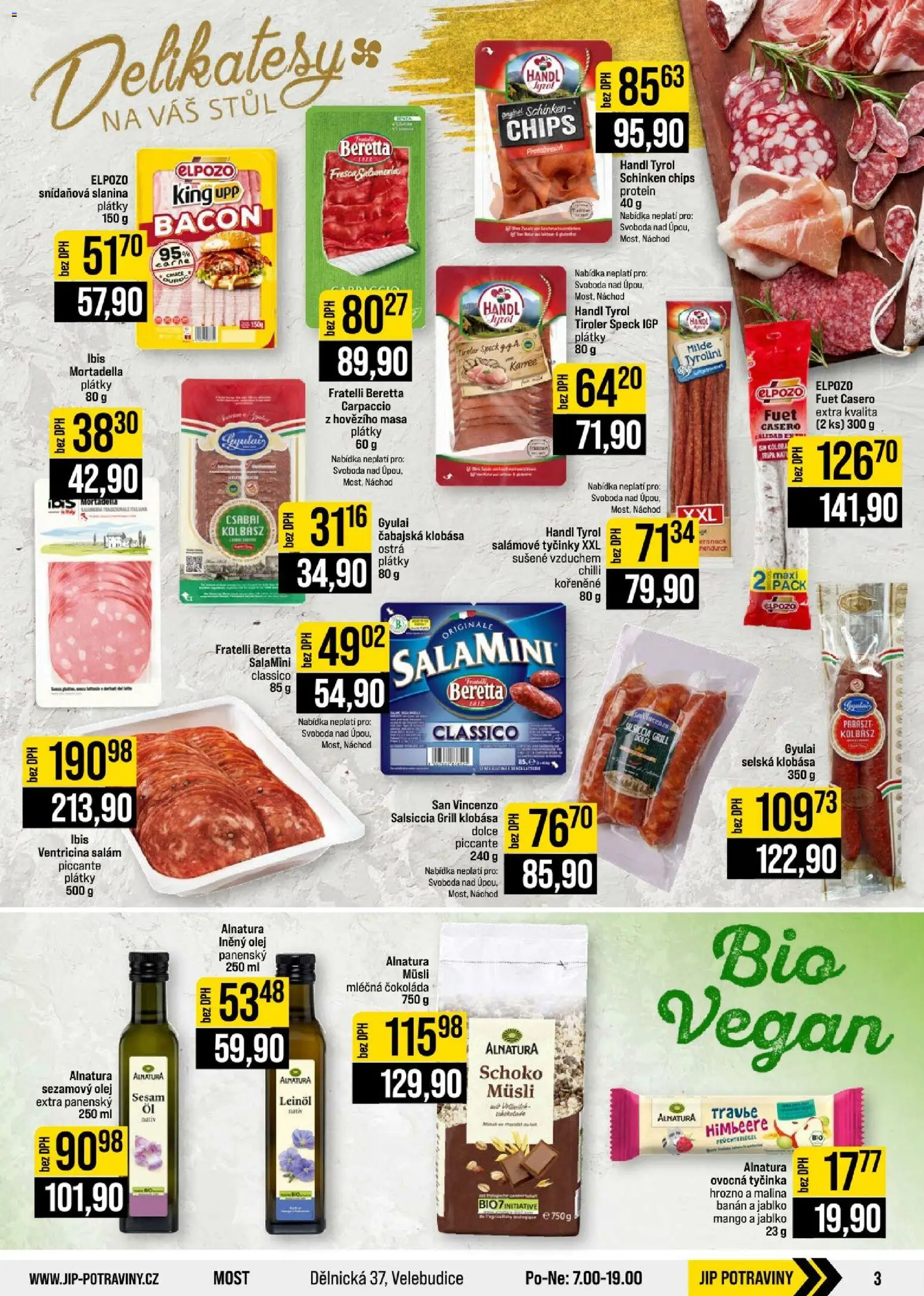 Jip leták - Cash & Carry od 28.10.2026 | Strana: 3 | Produkty: Fuet Extra, Tyčinky, Klobása, Chilli
