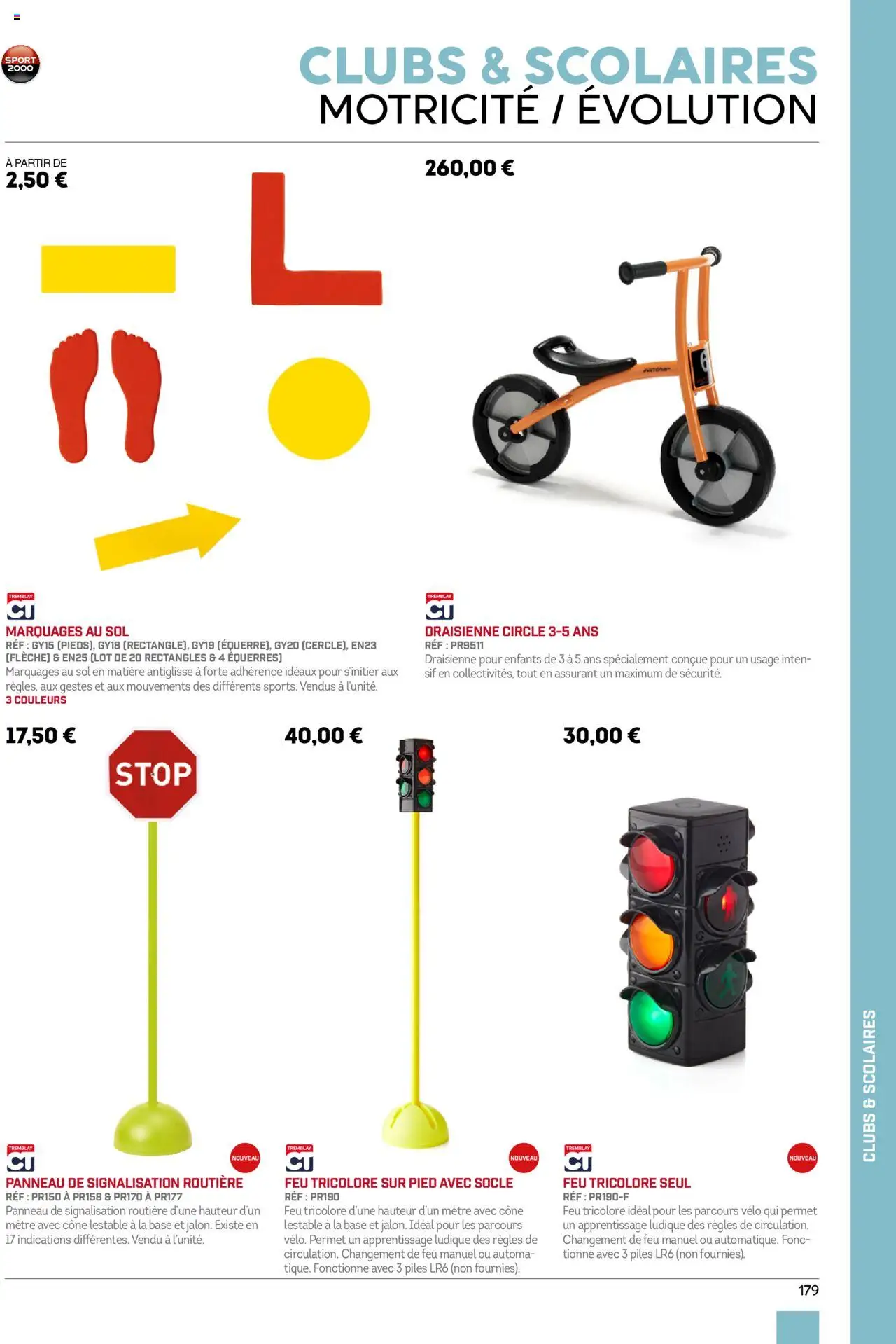 {H1} | Page: 179 | Produits: Vélo, Mètre, Panneau de signalisation, Piles