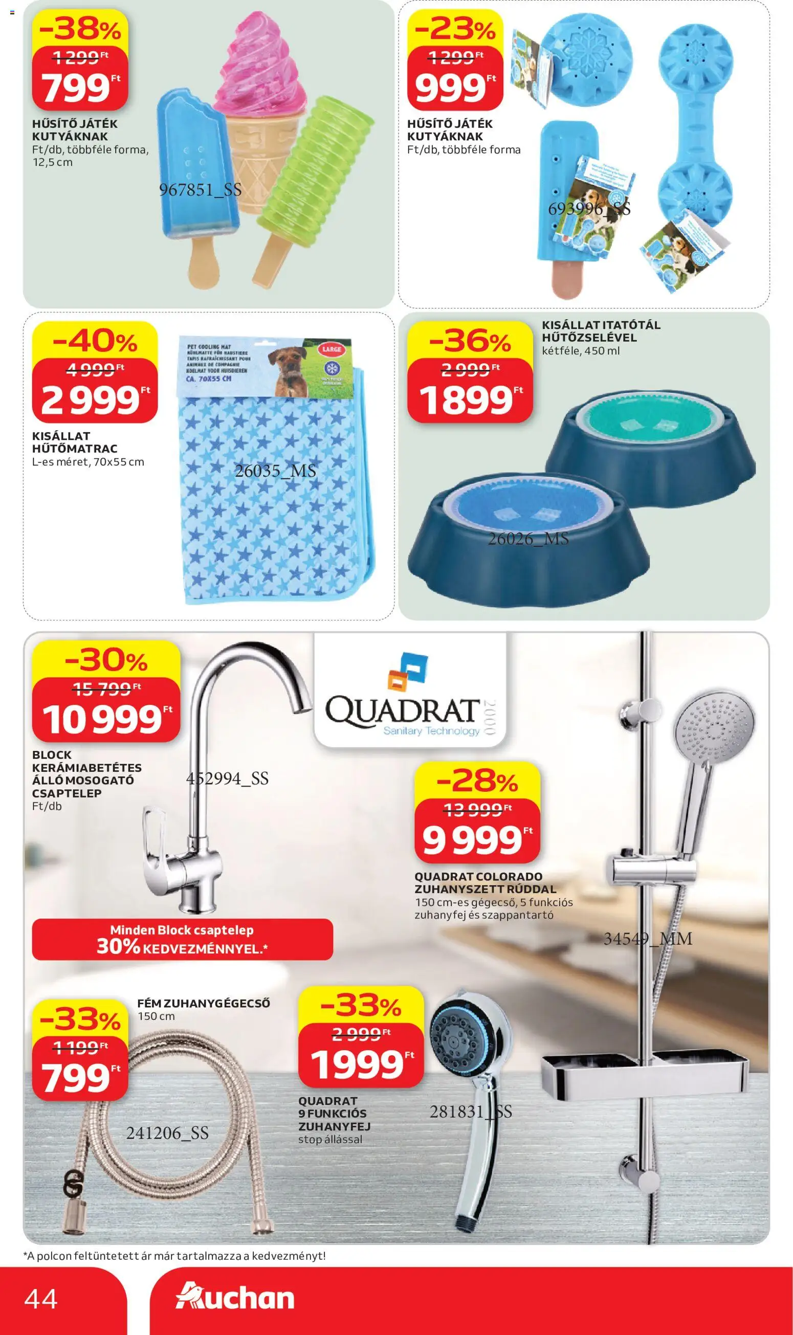 Auchan akciós ujság - amely érvényes a következő dátumtól: 11.06.2026 | Oldal: 44 | Termékek: Csaptelep, Játék
