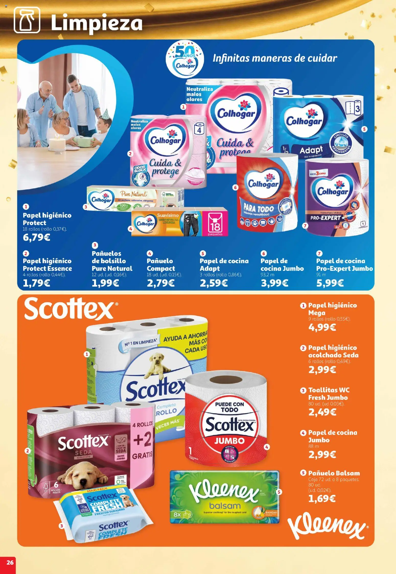 Alcampo folleto Telde │ válido desde el 22/10/2026 | Página: 26 | Productos: Puré, Huevos, Papel higienico, Caja
