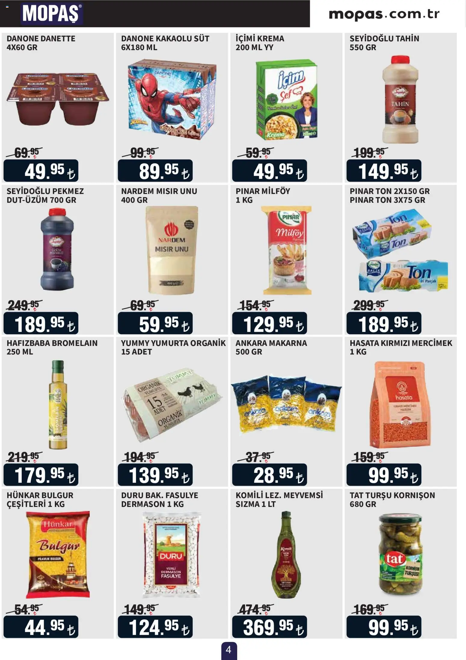 Mopaş Katalog - 17 Ekim 2026 tarihinden itibaren geçerlidir | Sayfa: 4 | Ürünler: Yumurta, Makarna, Krema, Mısır