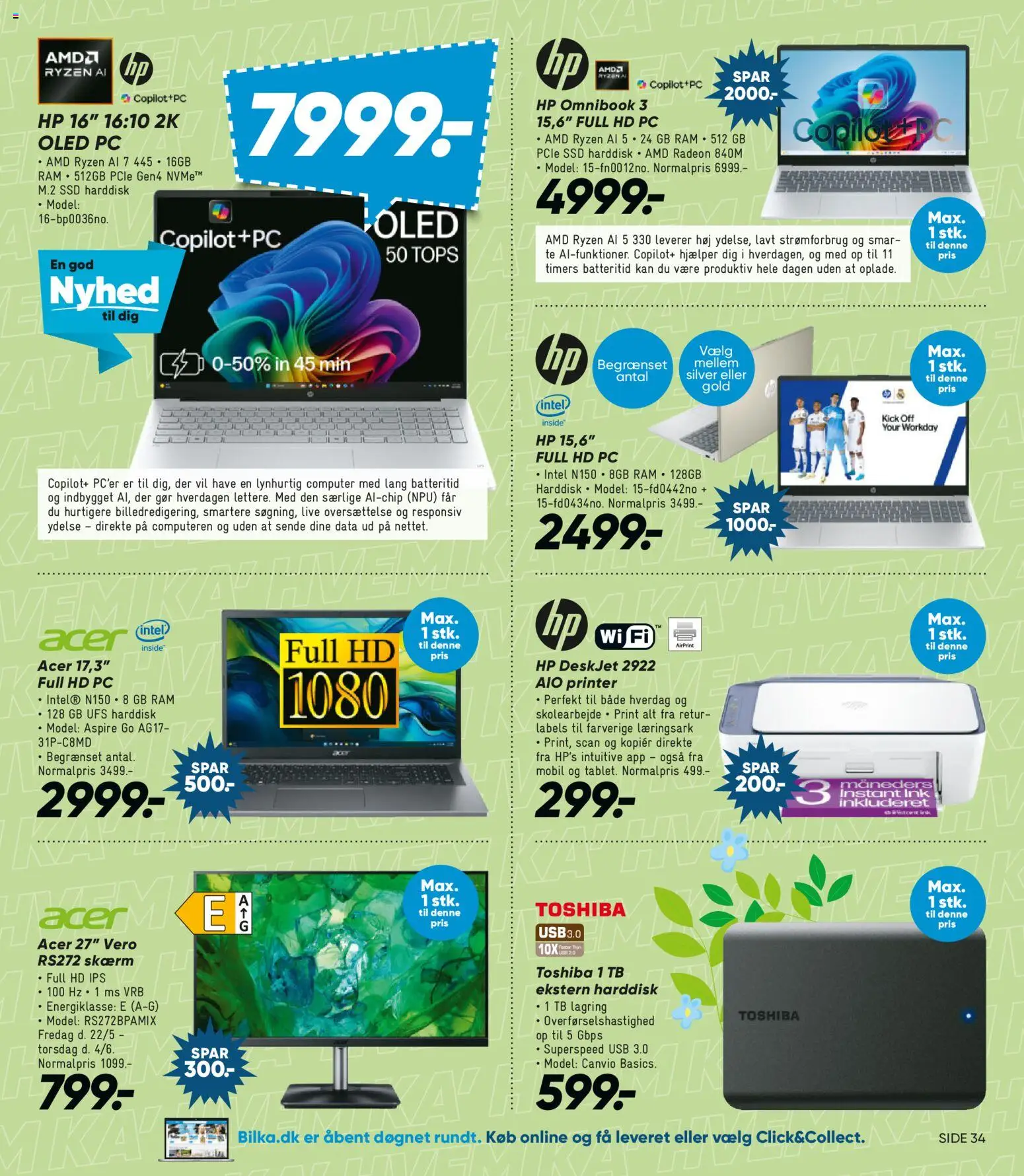 Bilka tilbudsavis – gyldig fra 22.05.2026 | Side: 33 | Produkter: Computer, Ekstern Harddisk, Harddisk, SSD