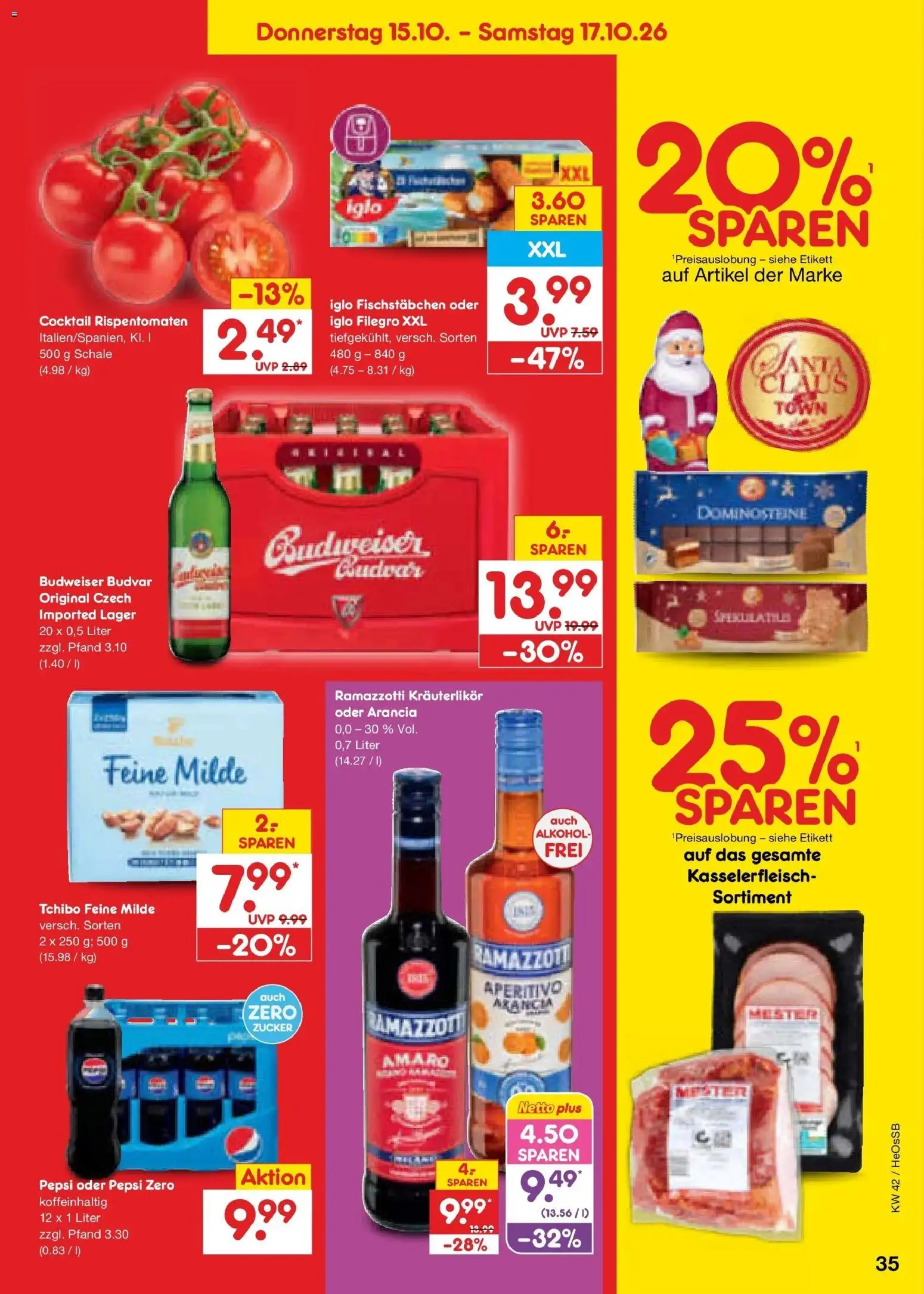 Netto Marken-Discount Prospekt Rostock – gültig ab 12.10.2026 | Seite: 49 | Produkte: Iglo, Fischstabchen, Alkohol, Pepsi