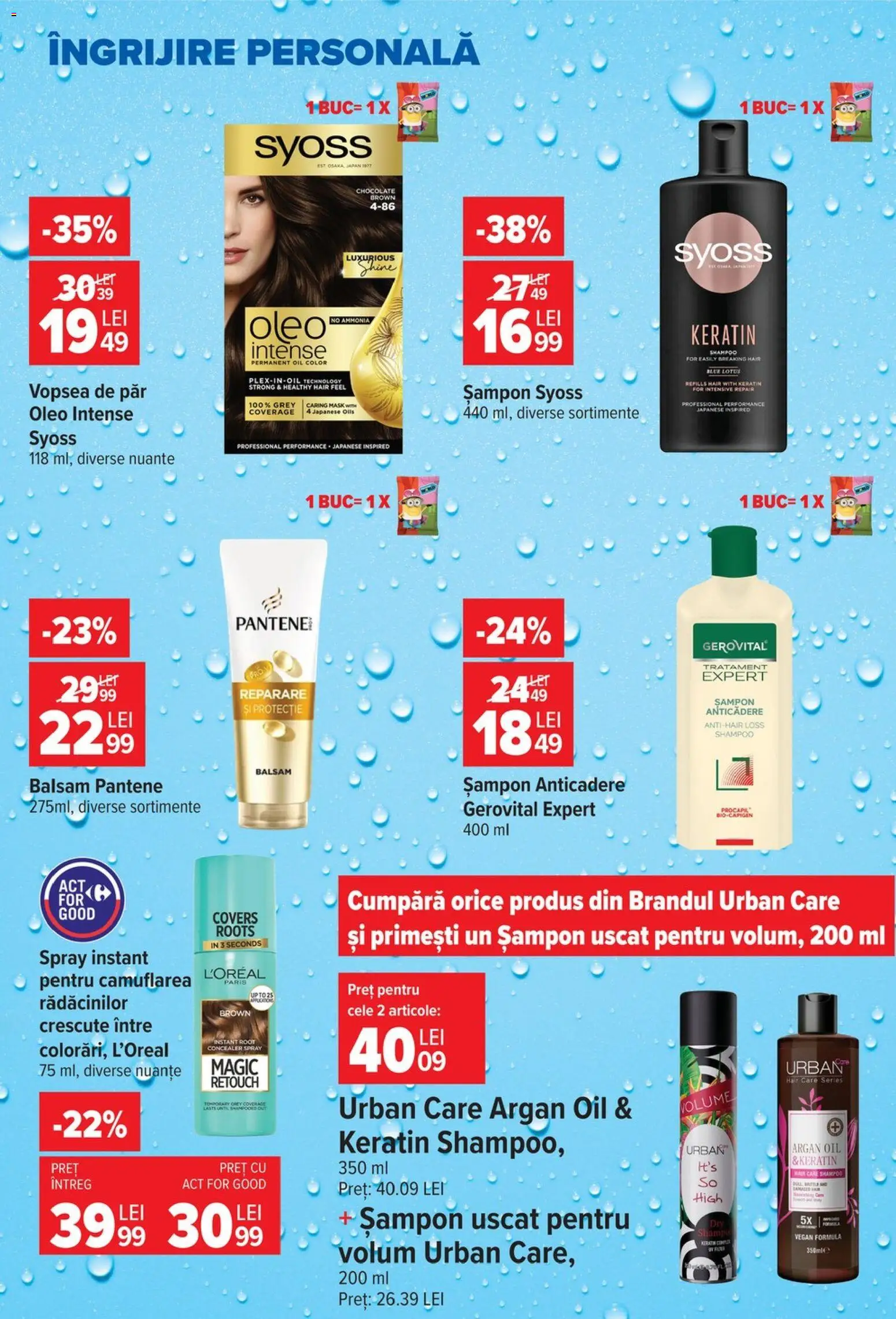 Noul catalog Carrefour – valabil de la 14.10.2026 | Pagină: 36 | Produse: Șampon, Balsam, Intense, Vopsea de păr
