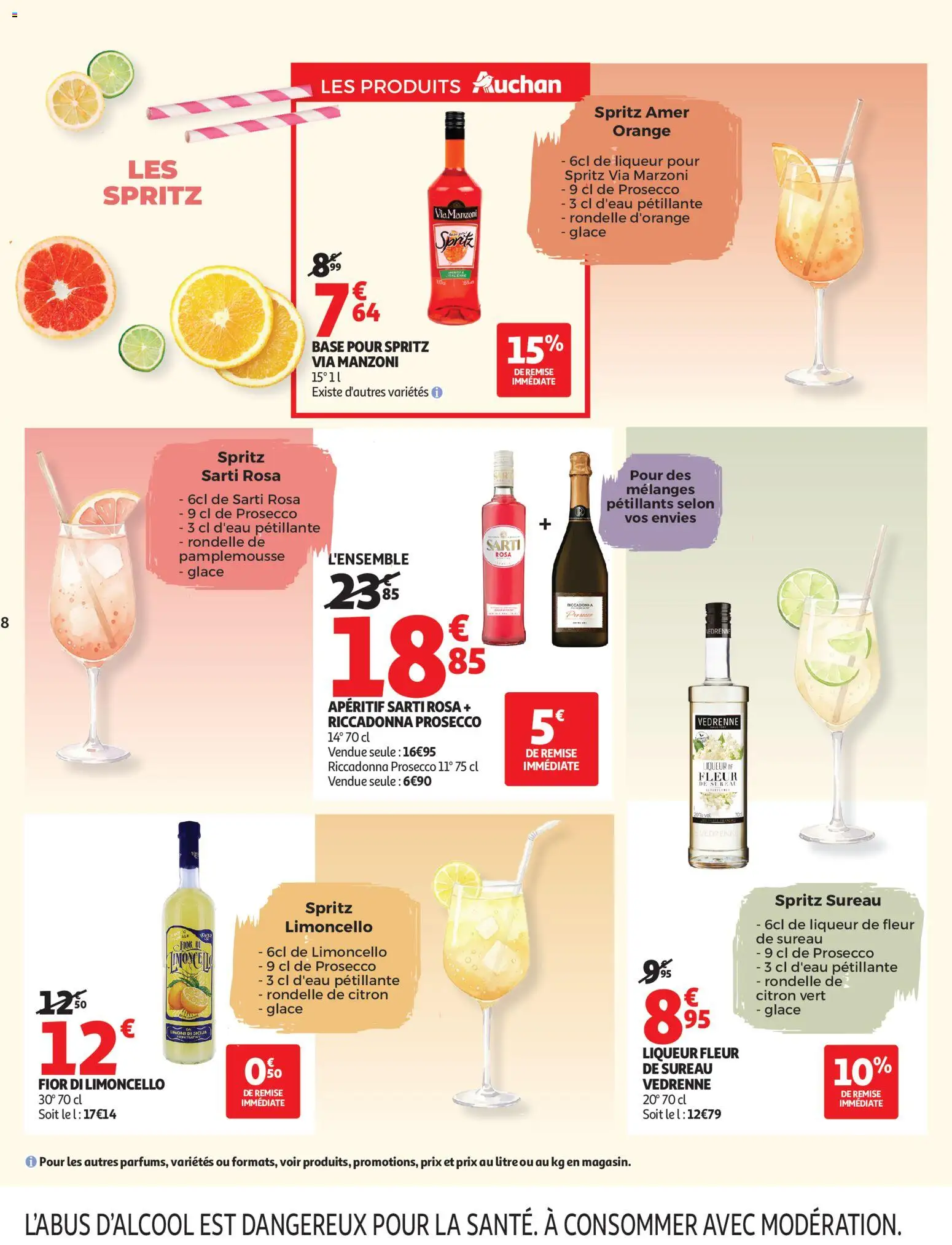 {H1} | Page: 8 | Produits: Citron vert, Orange, Base, Limoncello