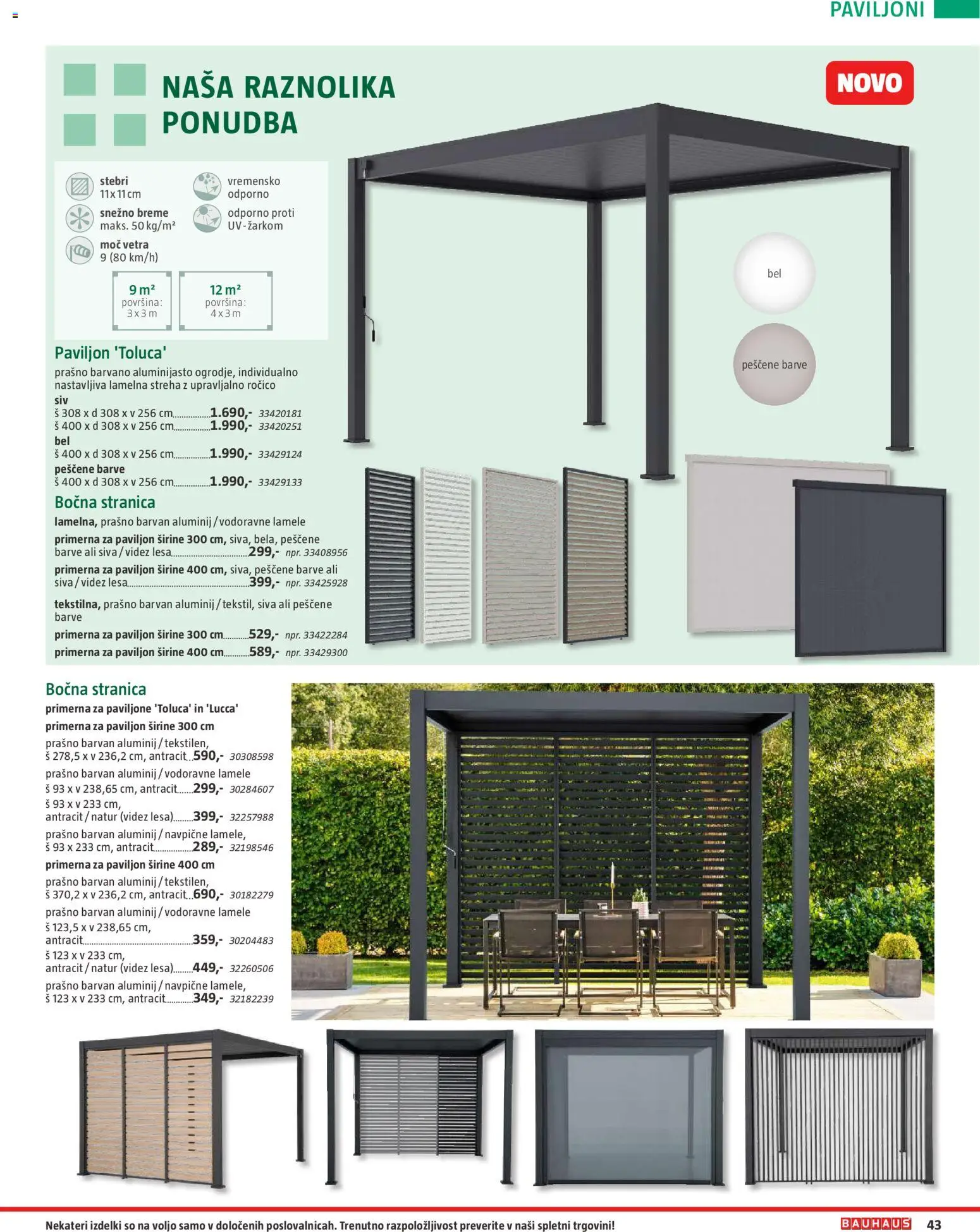 Novi Bauhaus katalog ponudbe – veljaven od 28.09.2026 | Stran: 43 | Izdelki: Paviljon