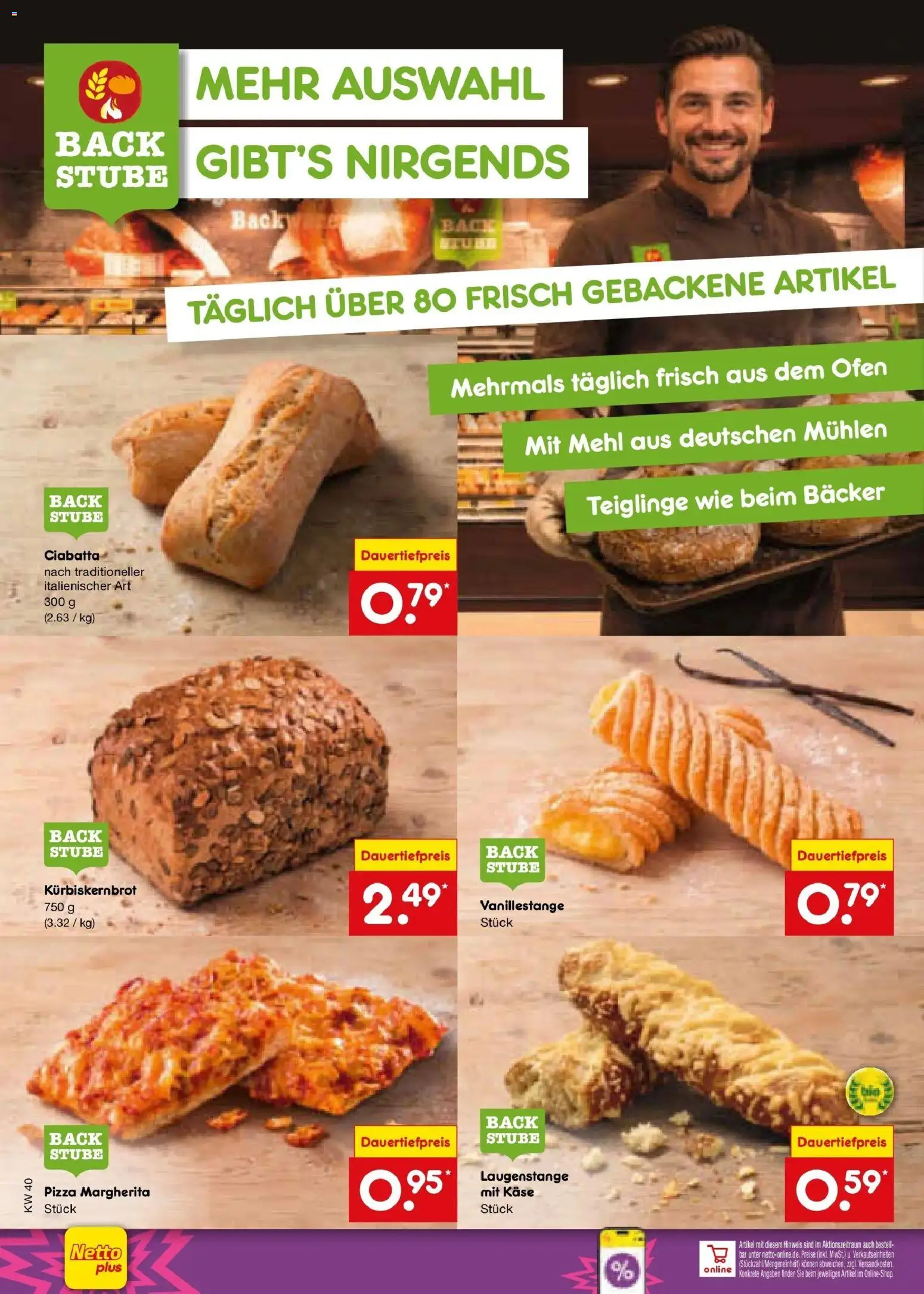 Netto Marken-Discount Prospekt Metten – gültig ab 28.09.2026 | Seite: 8 | Produkte: Ofen, Mehl, Käse, Pizza